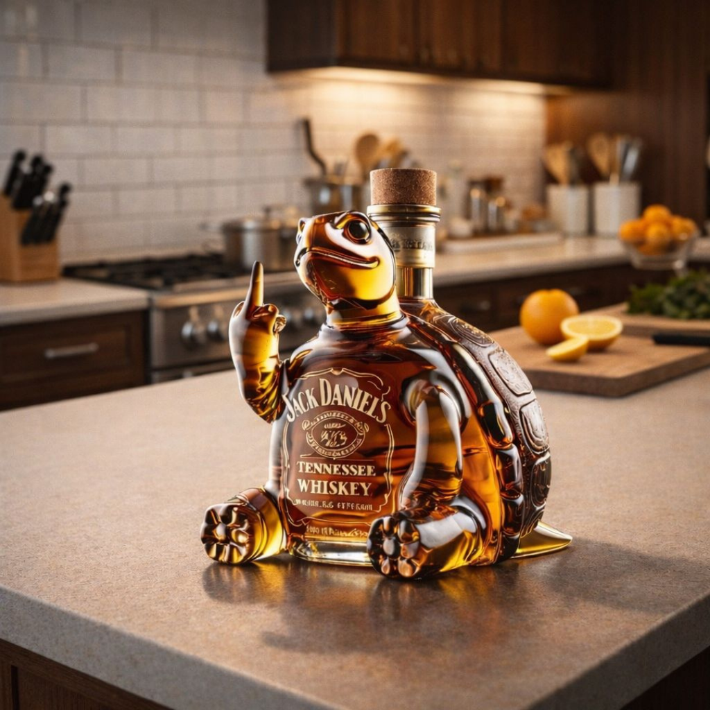 Jack Daniel's Whiskey Bottle - Turtle Edition