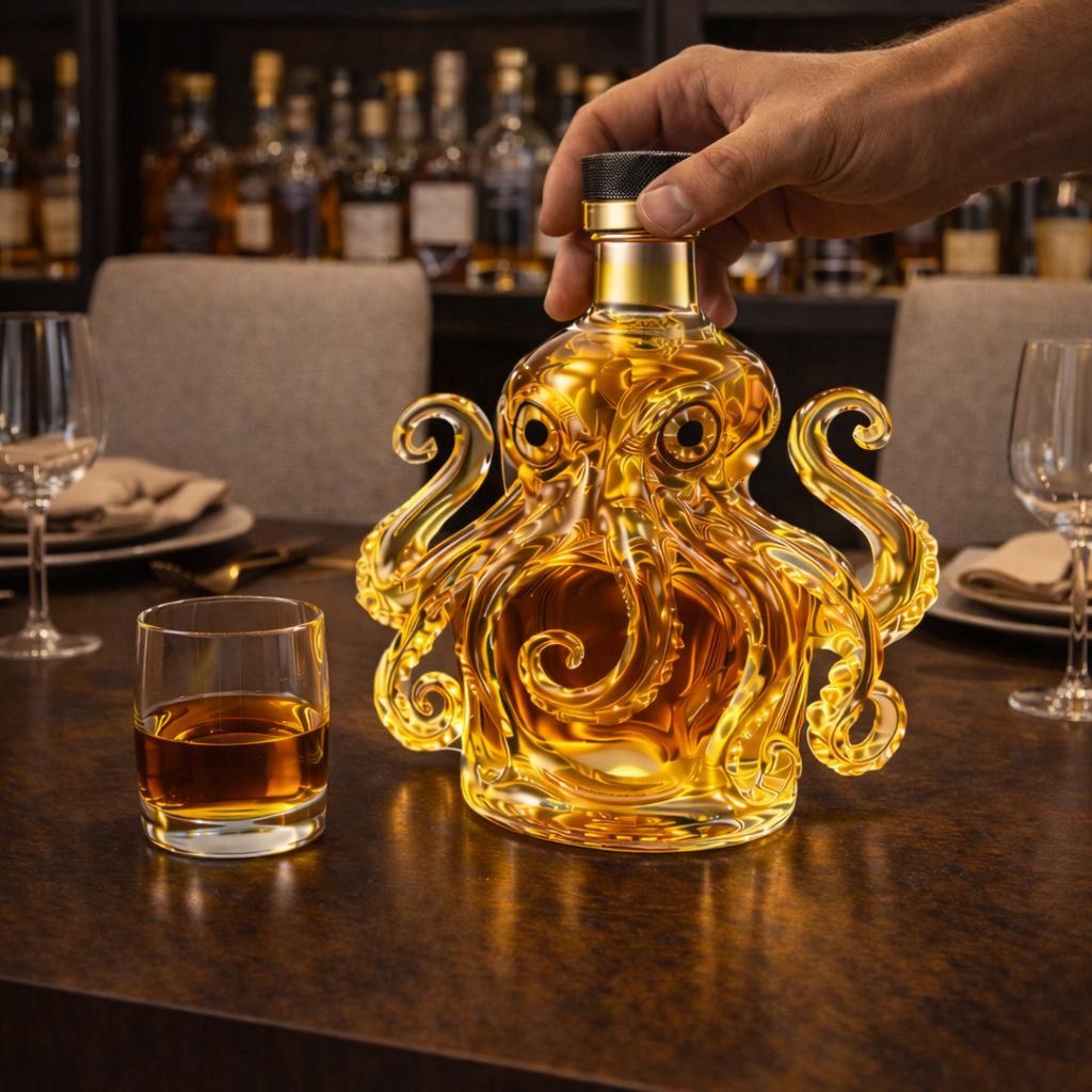 Whiskey Bottles - Octopus Edition