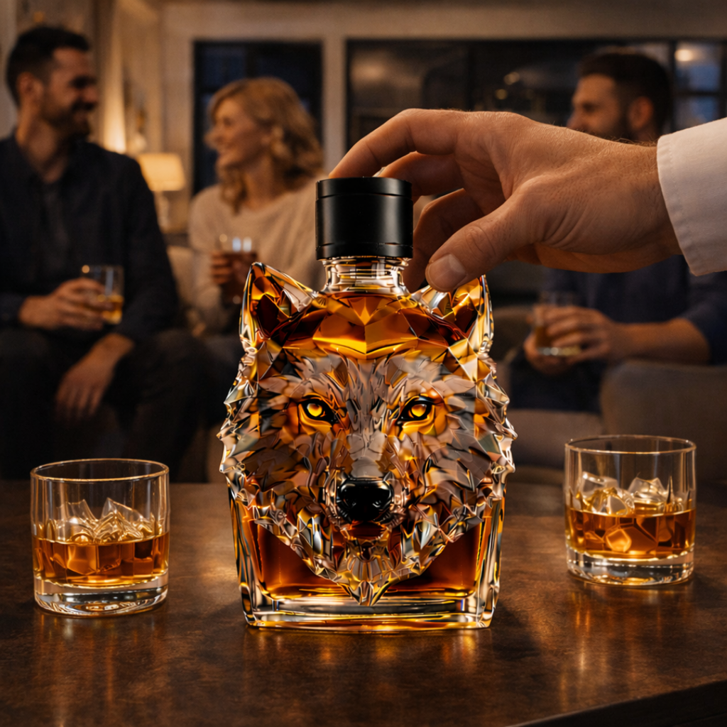 Whiskey Bottles - Wolf Edition