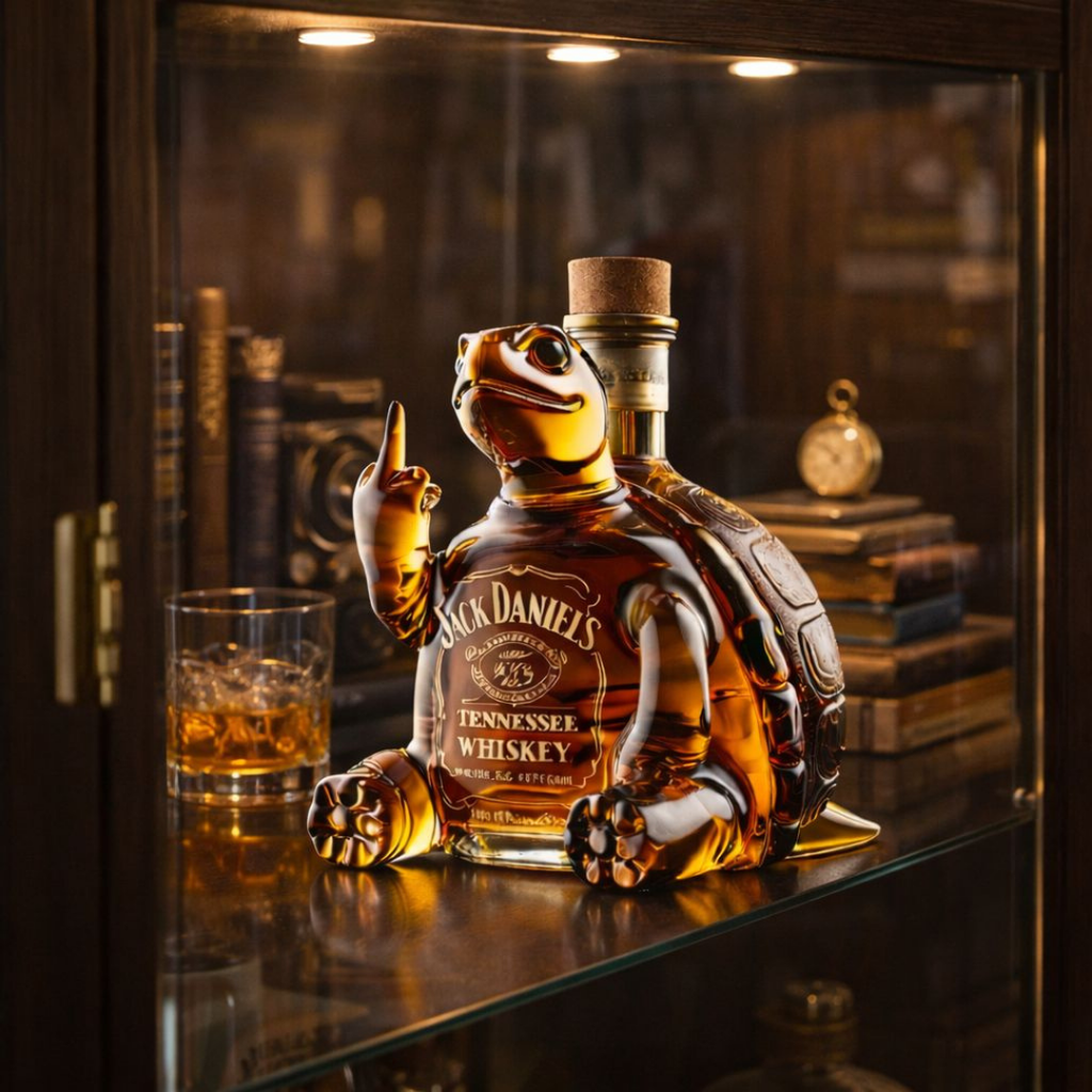Jack Daniel's Whiskey Bottle - Turtle Edition