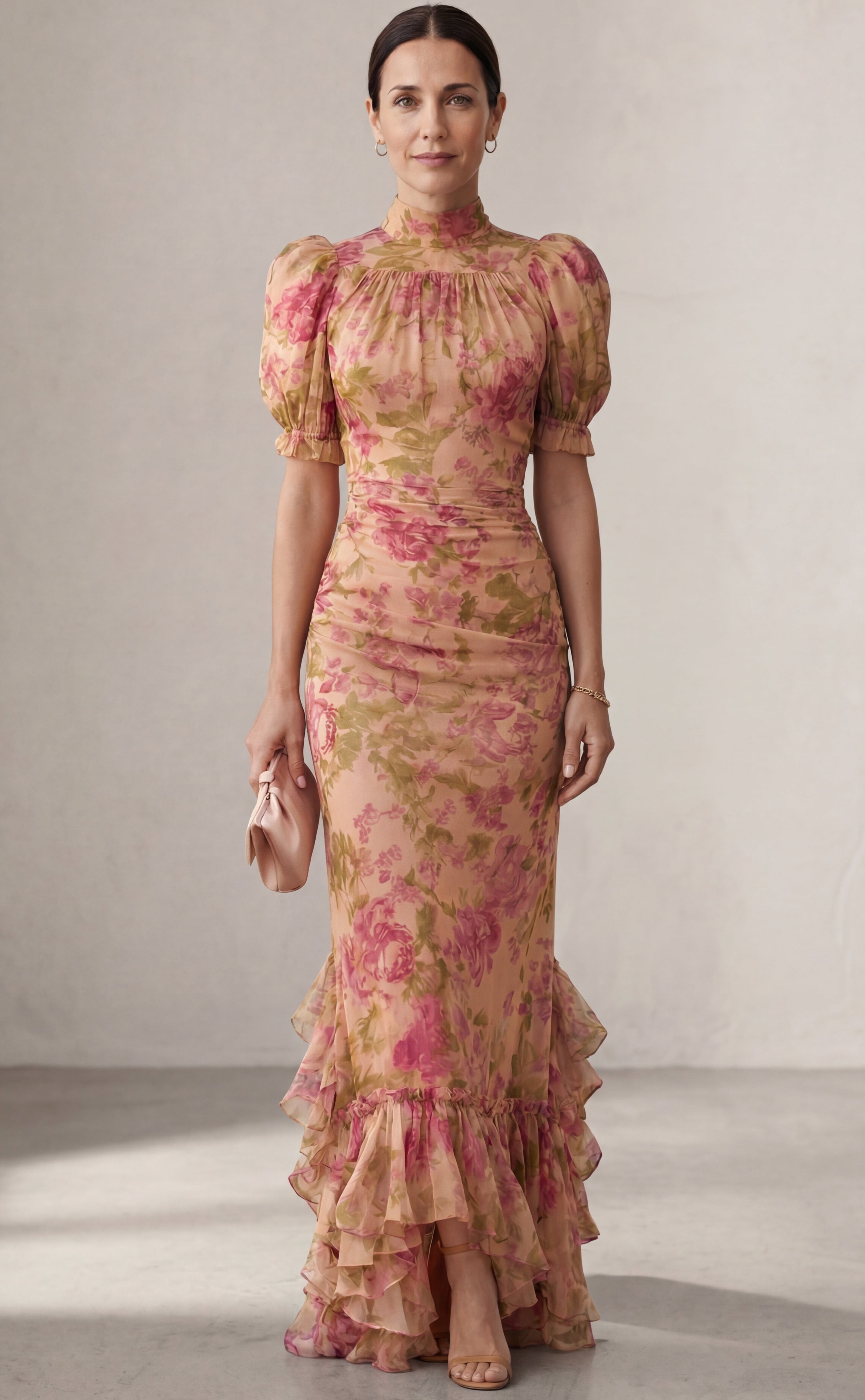 Rosario Watercolour Floral Midi Dress