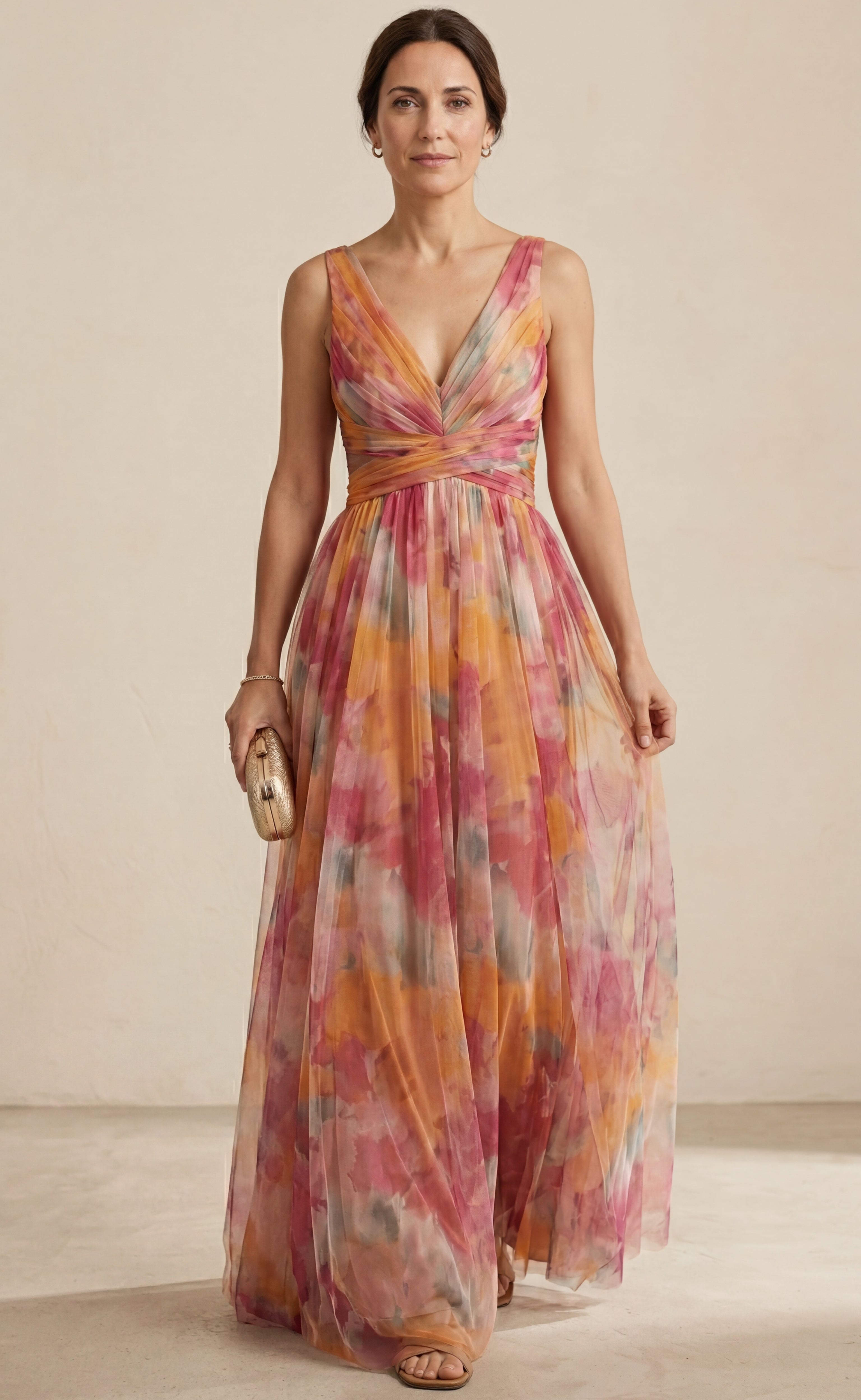Giselle Floral Chiffon Maxi Dress