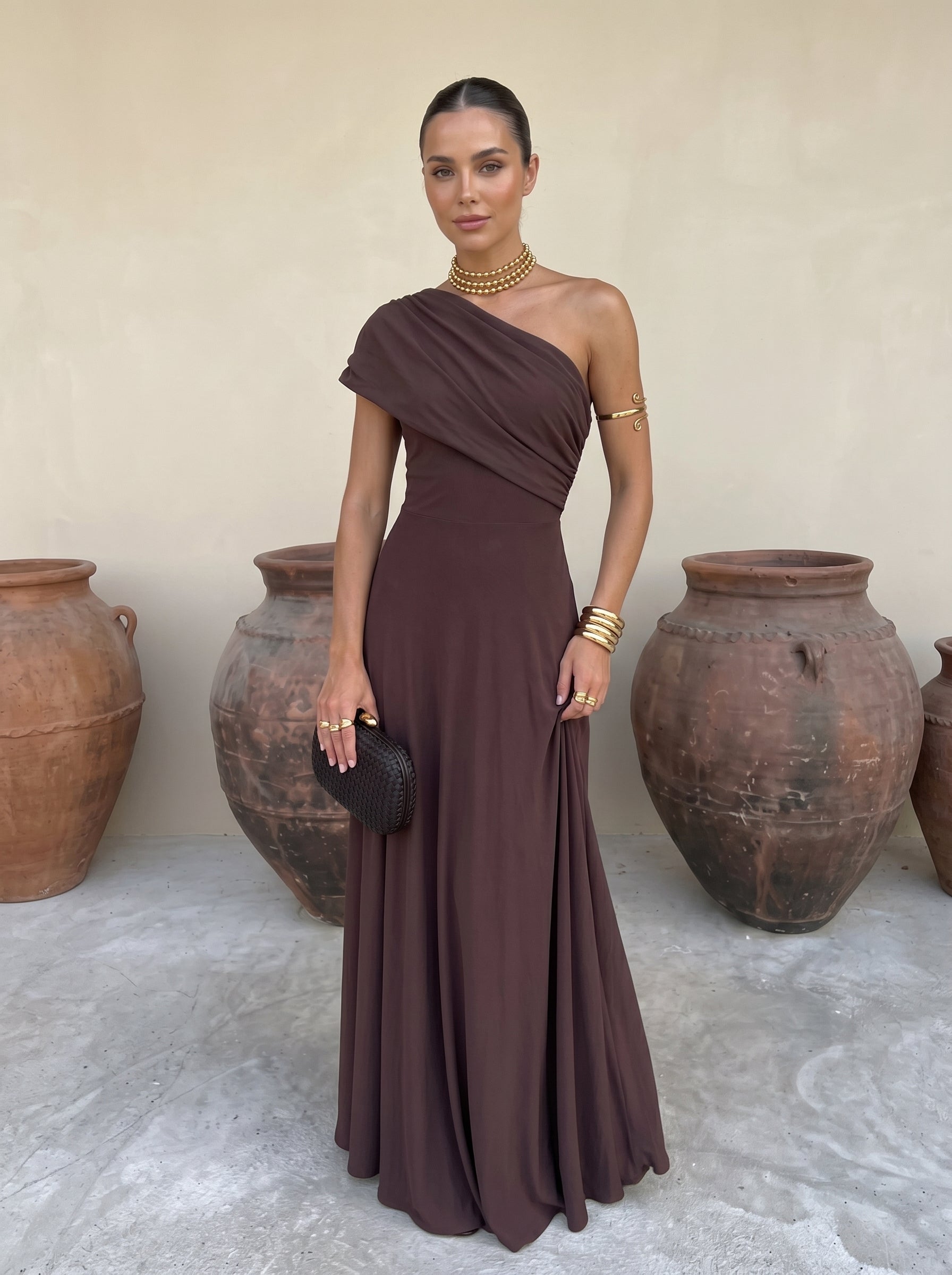 Toledo Maxi Dress in Terracotta