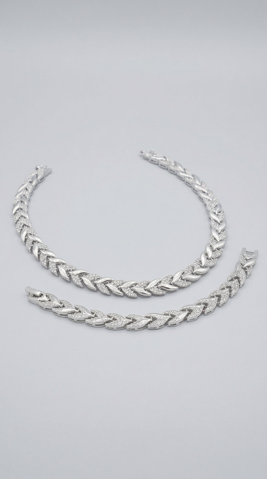Claudine™ | Artisan Herringbone Necklace & Bracelet