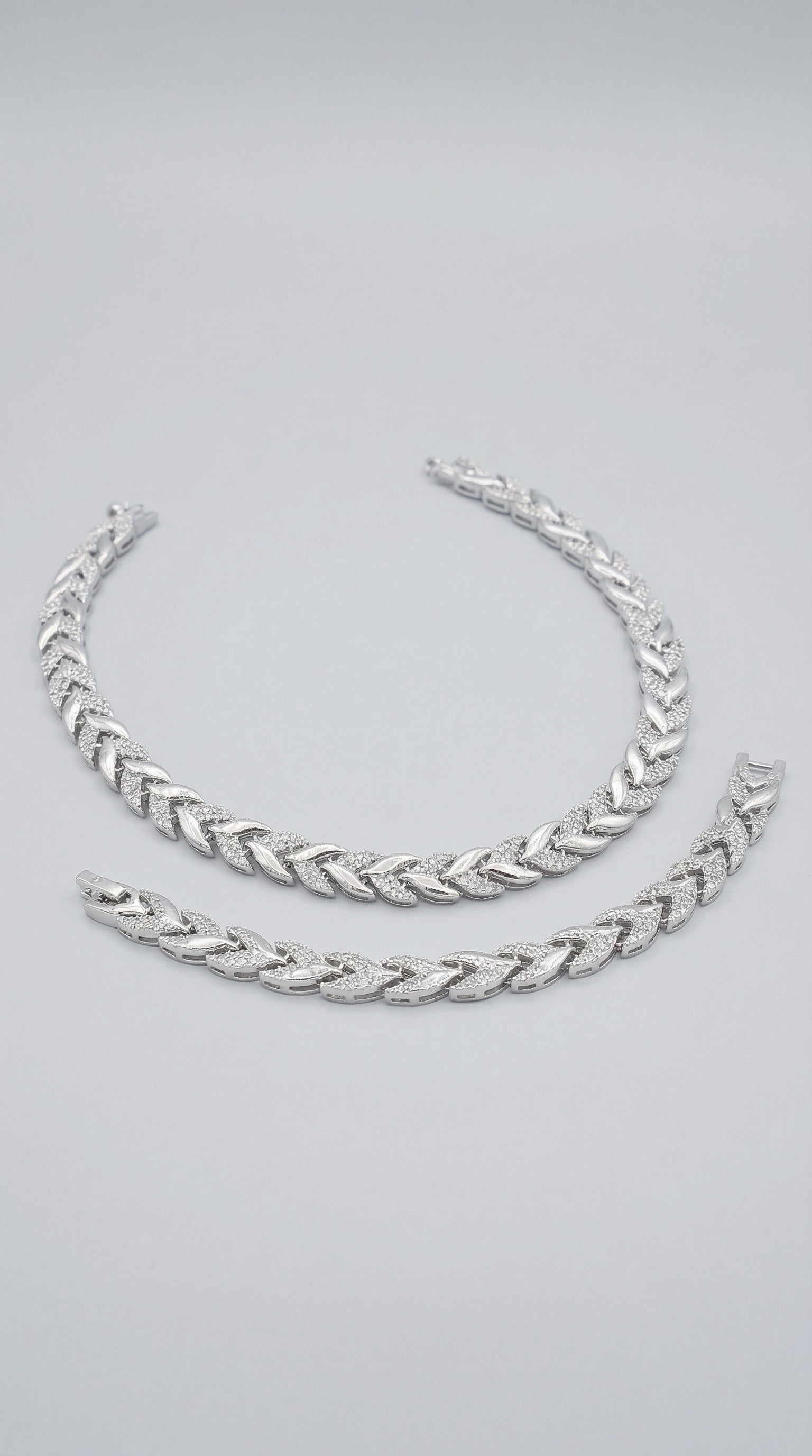 Claudine™ | Artisan Herringbone Necklace & Bracelet