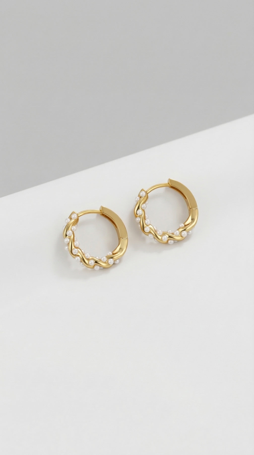 Pearl Hoop Earrings