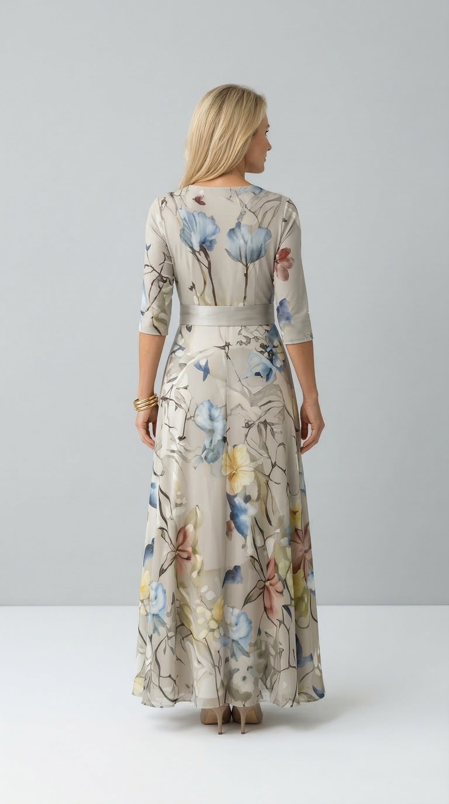 Lillian | Wrap-Style Flowing Maxi Dress