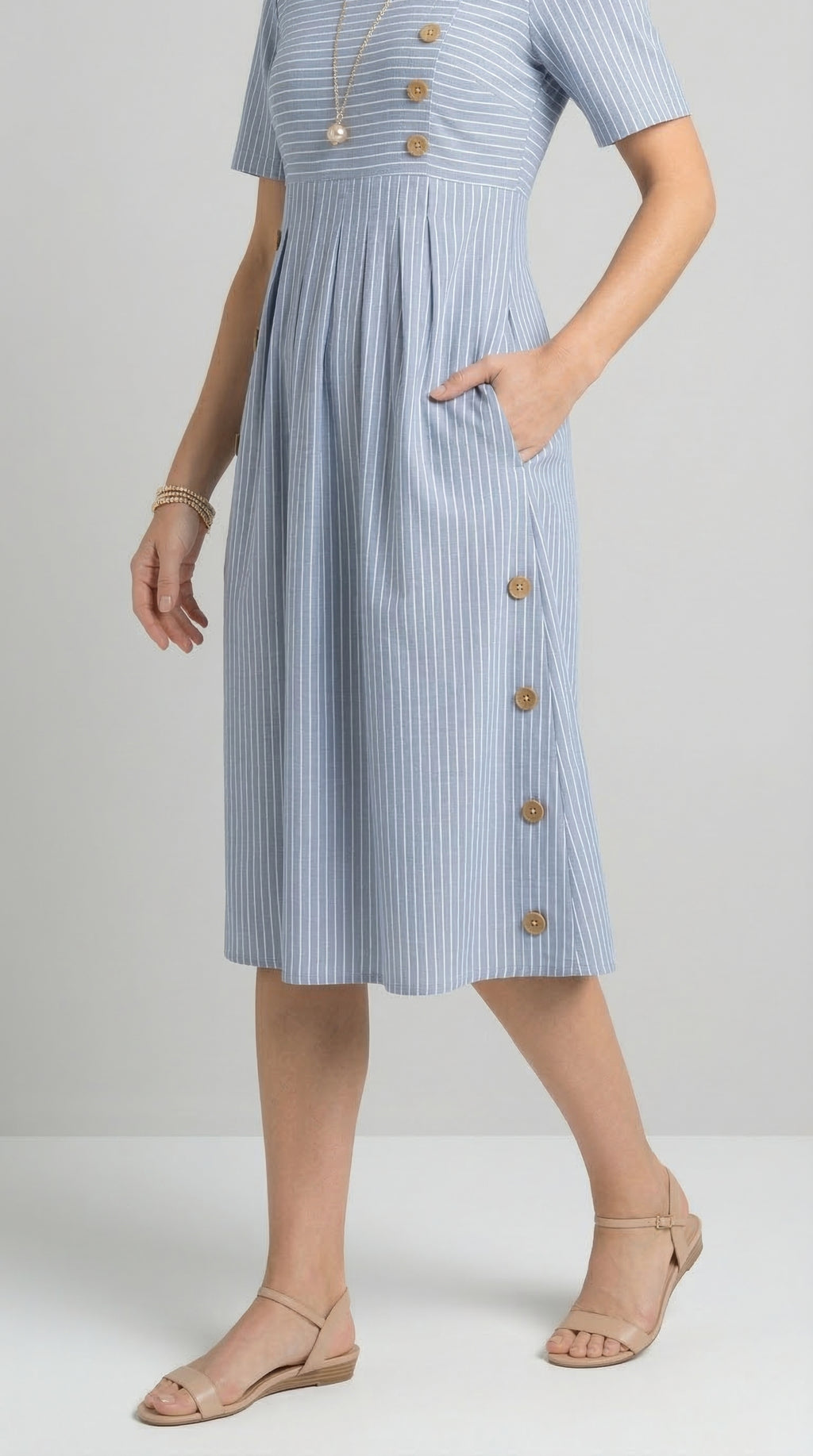 Wanda™ Striped Midi Dress