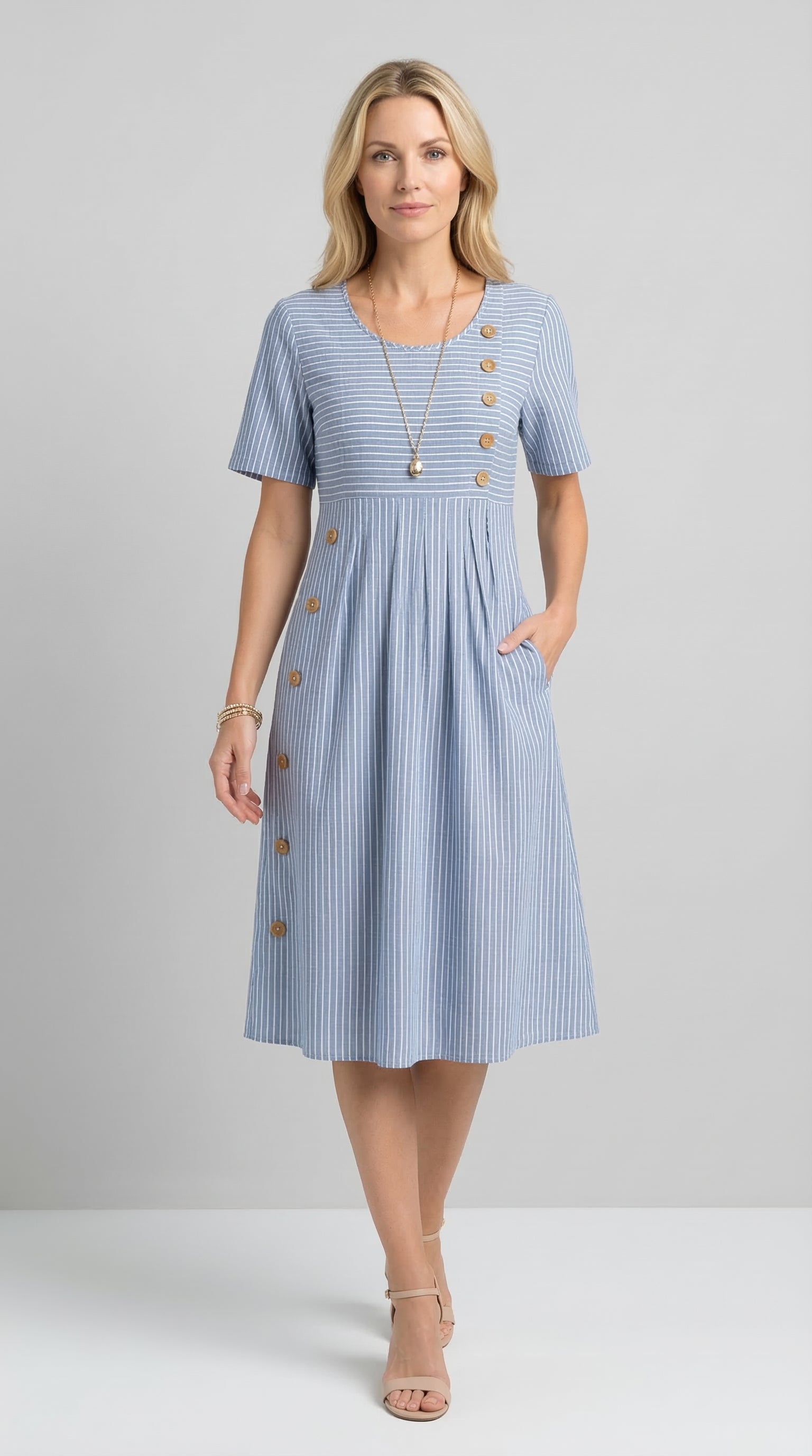 Wanda™ Striped Midi Dress
