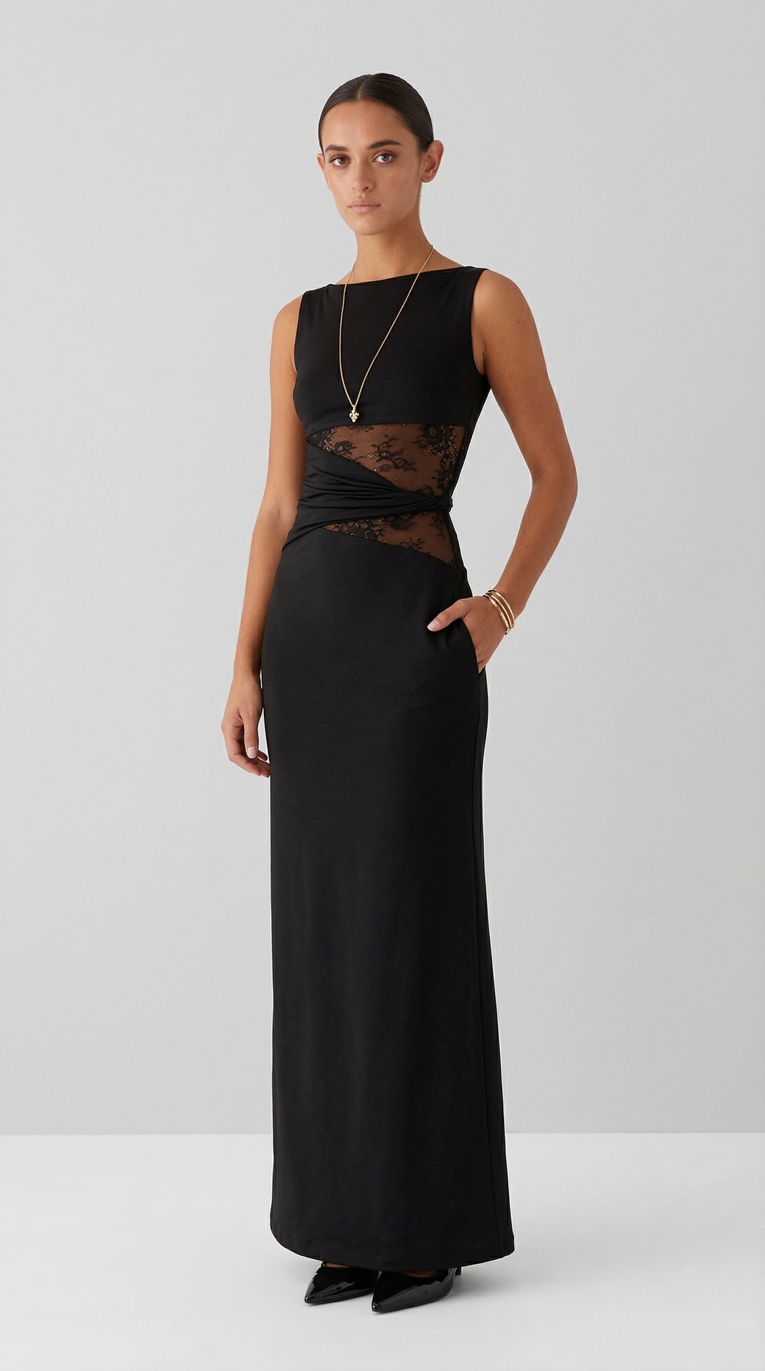 Leni | Sculpted Lace Elegant Dress