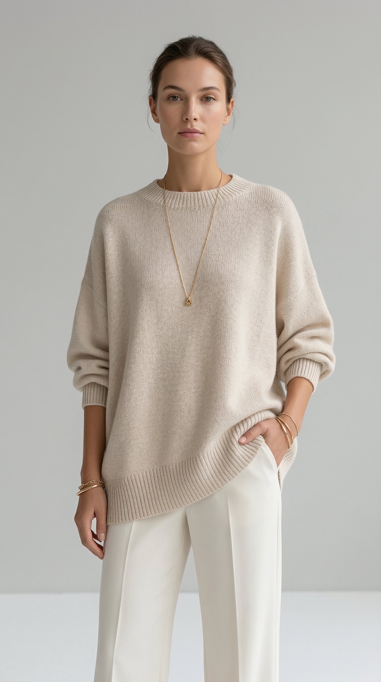SOPHISTICATED WOOL-BLEND SWEATER