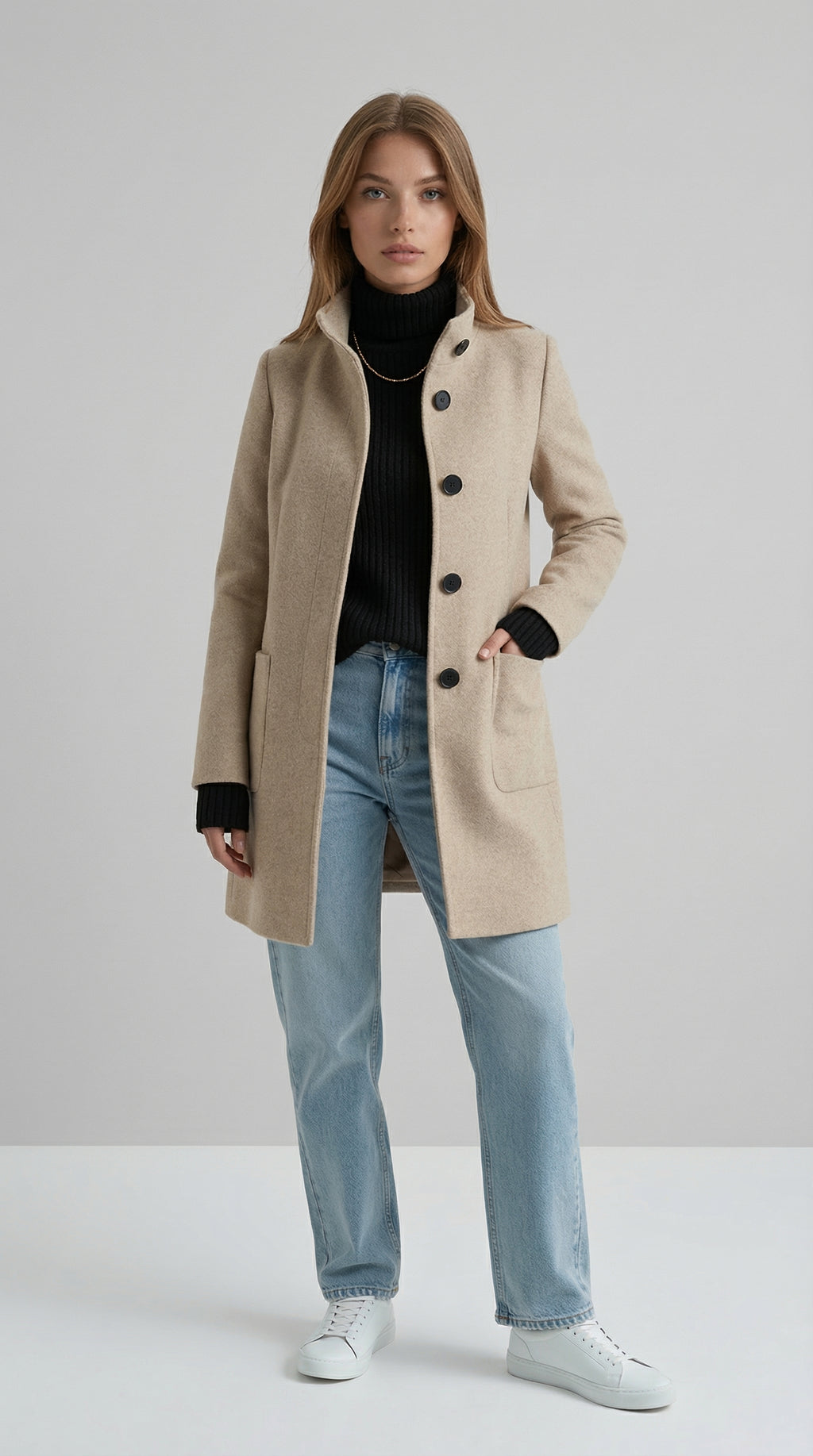 Helena - High-Neck Coat