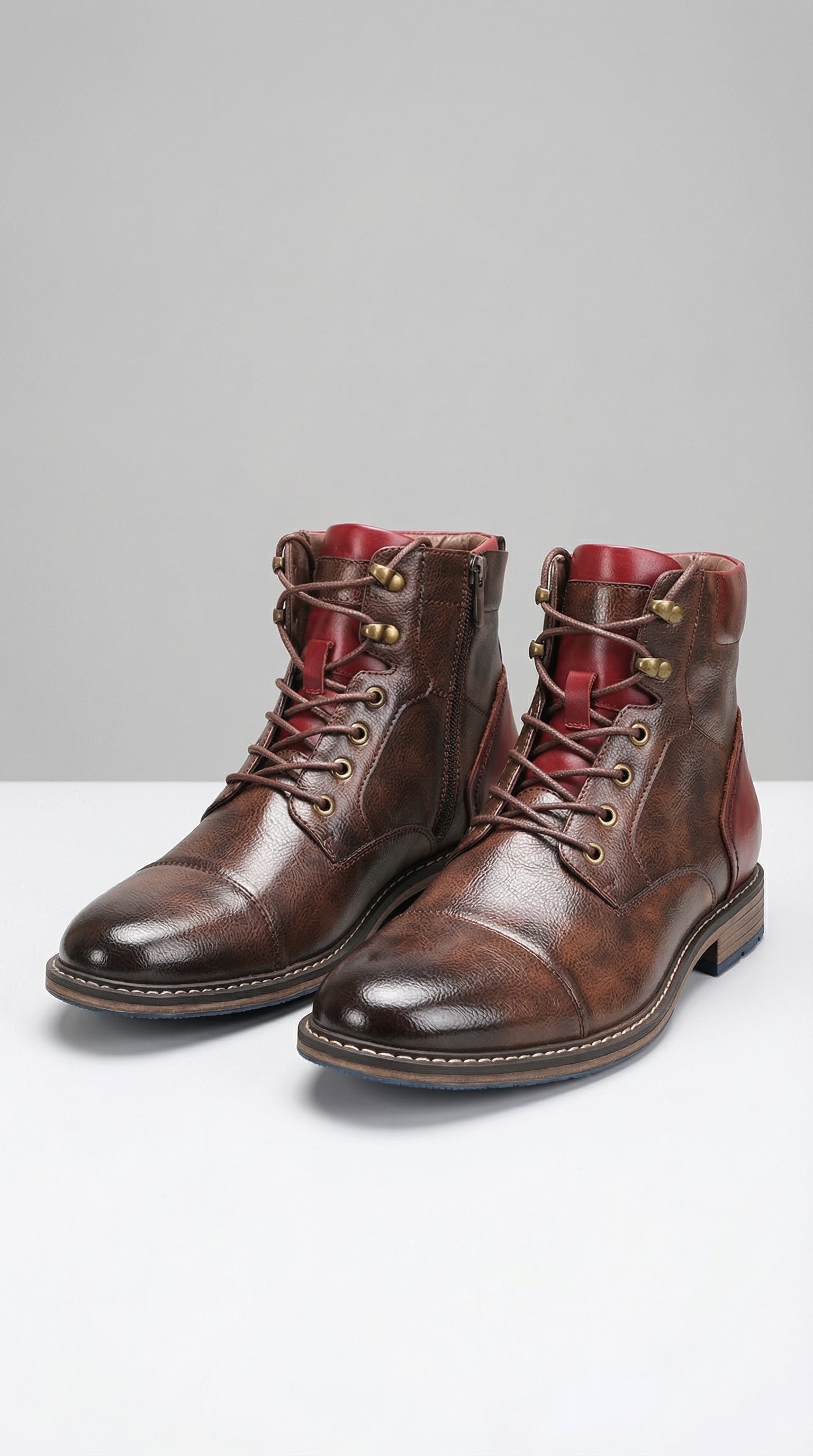 Lukas - Classic Vegan Leather Oxford Boots for Men