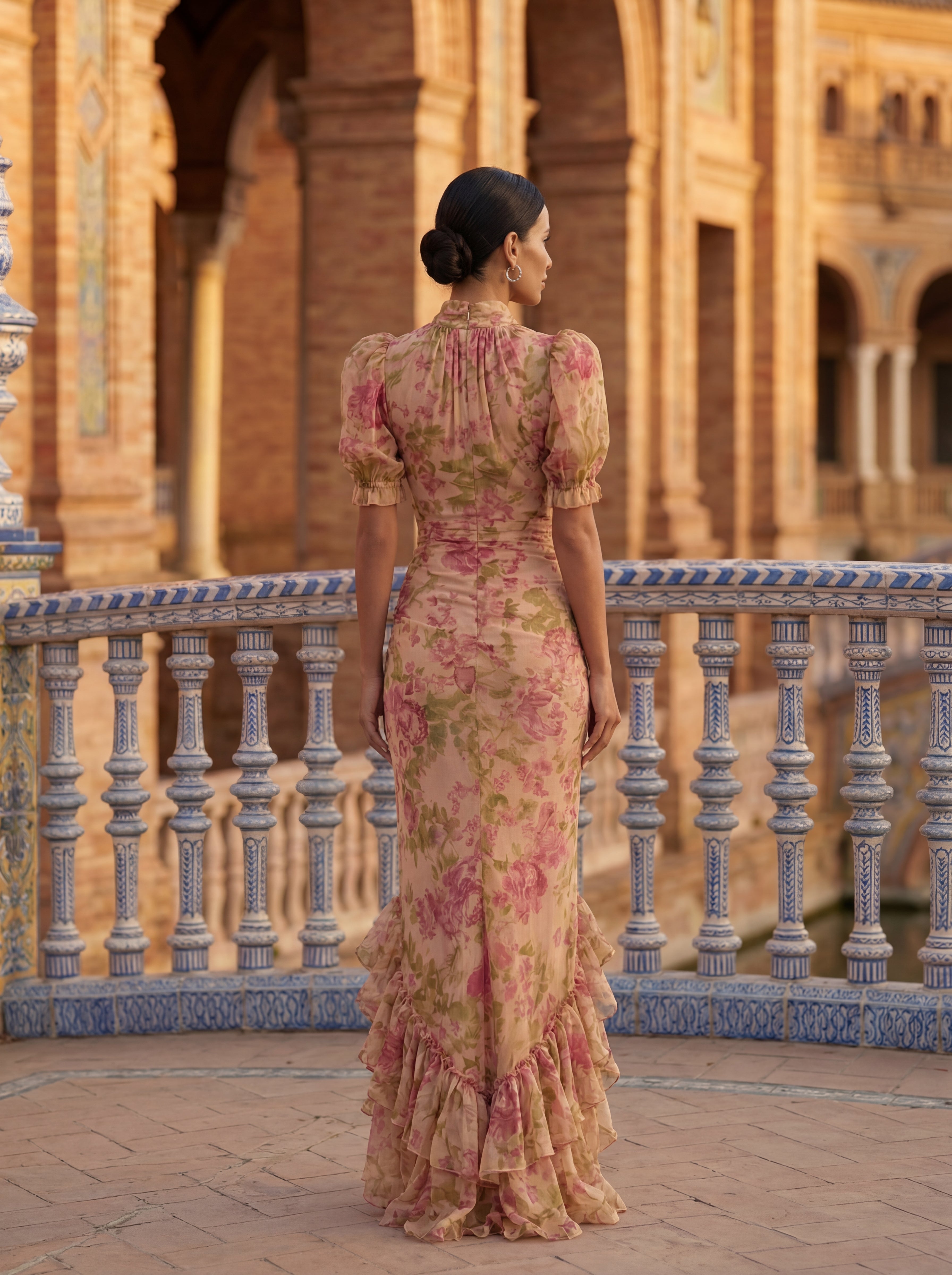 Rosario Watercolour Floral Midi Dress