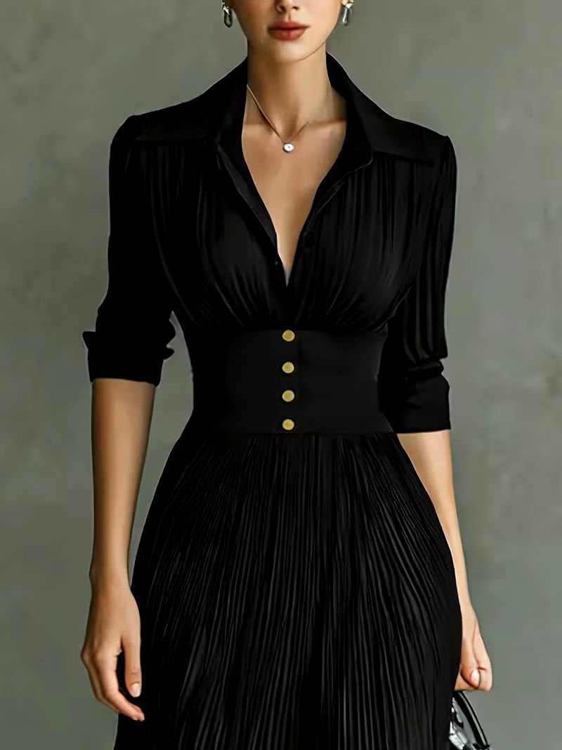 Joan | Elegant Black Maxi Dress