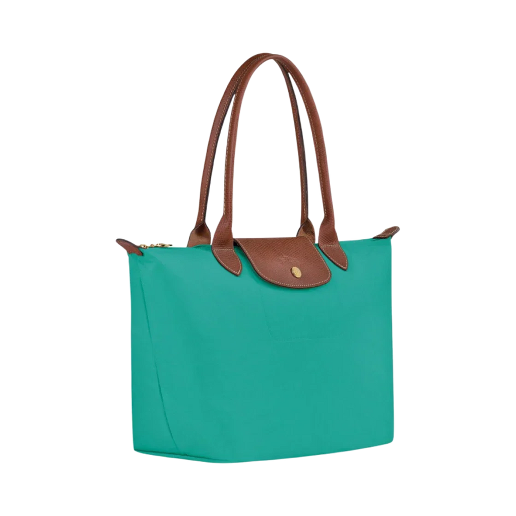 Lether Bag  — Large Foldable Tote Bag, Turquoise