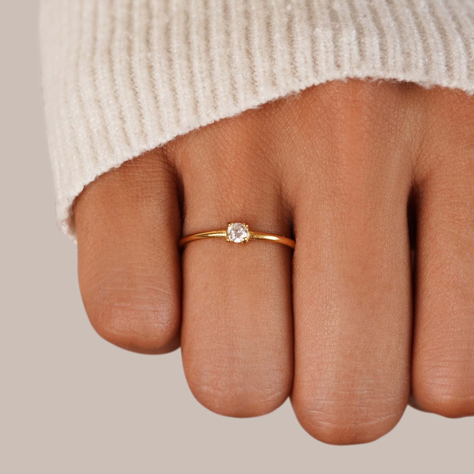 Gold Ring with Birthstone