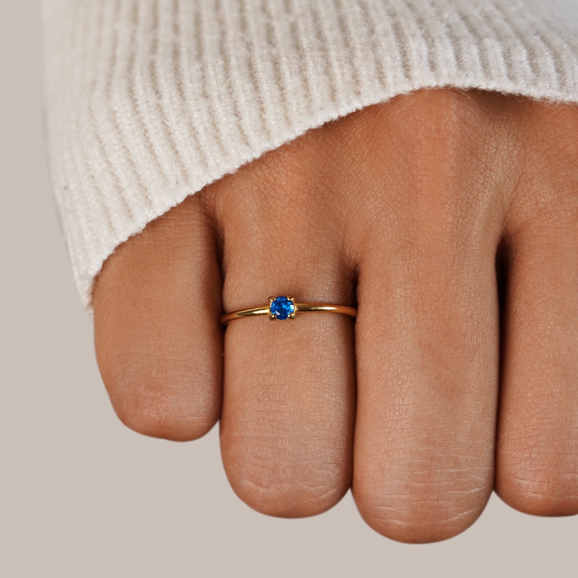 Gold Ring with Birthstone