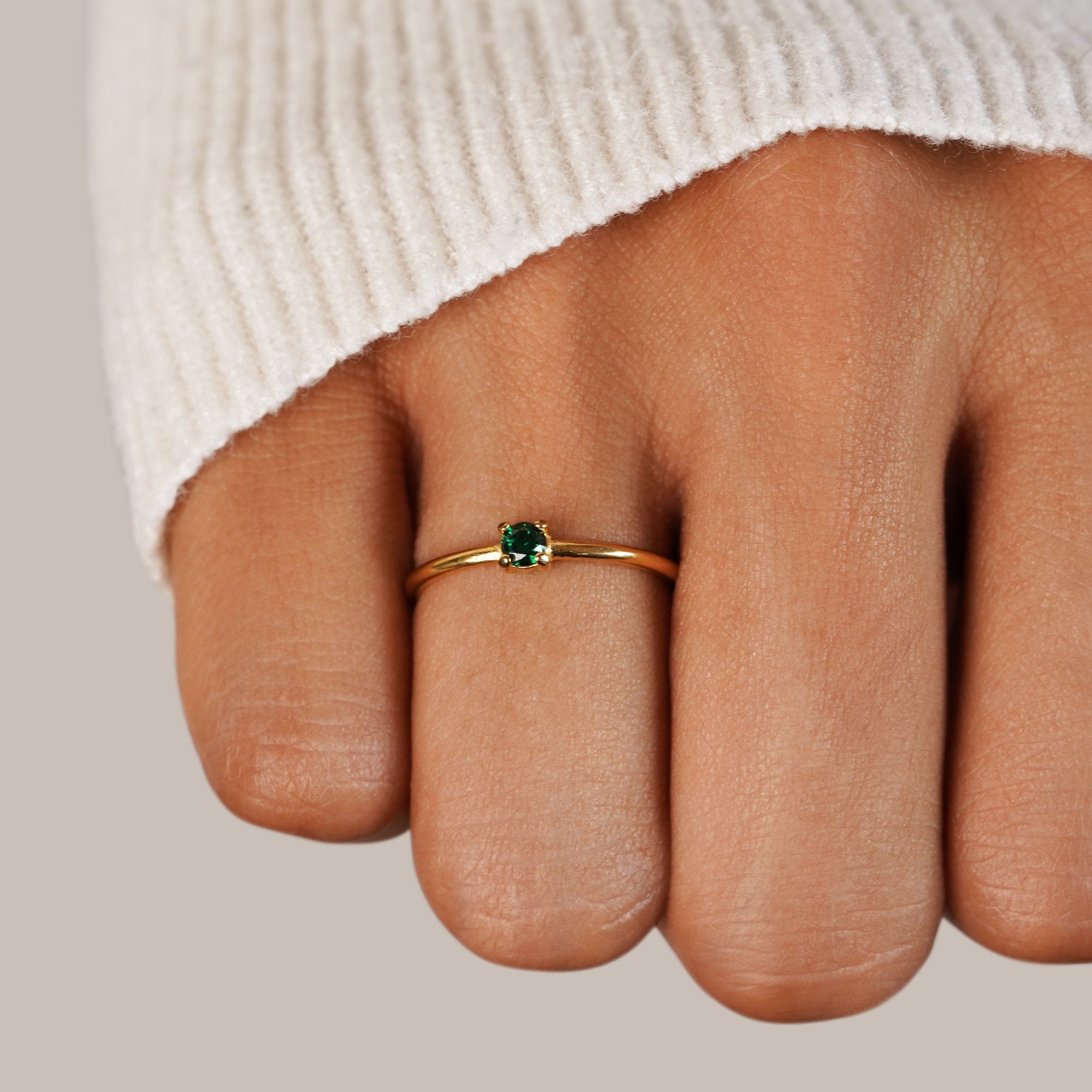 Gold Ring with Birthstone