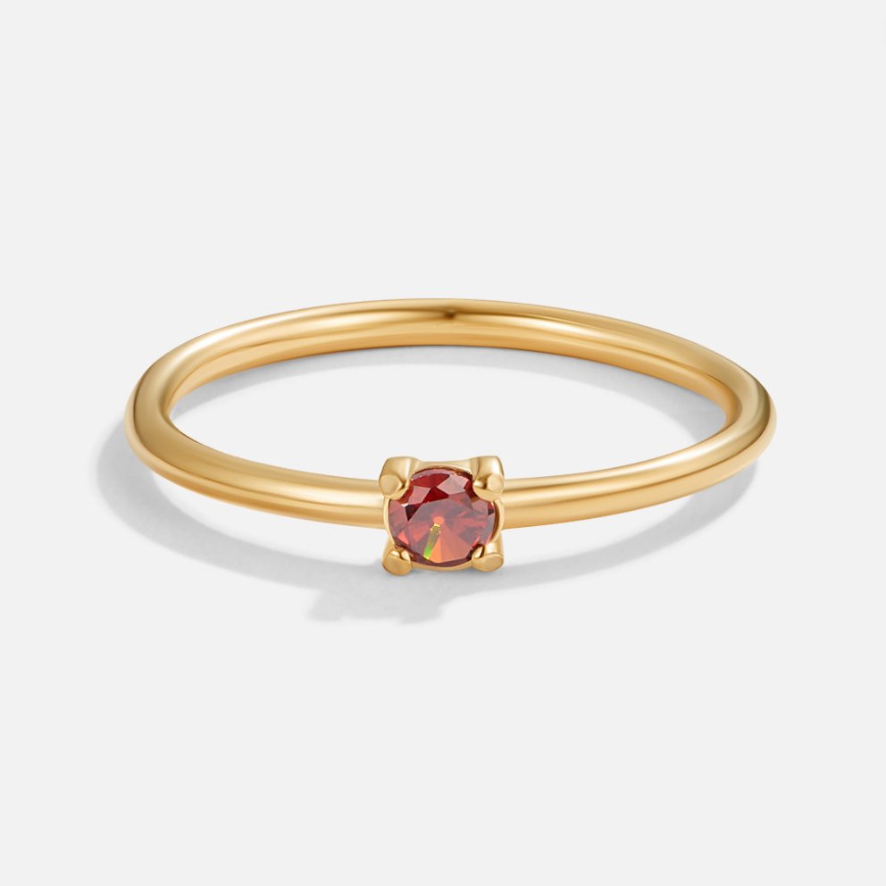 Gold Ring with Birthstone