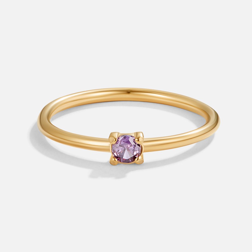 Gold Ring with Birthstone