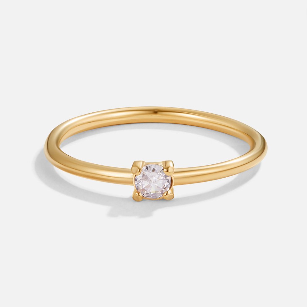 Gold Ring with Birthstone