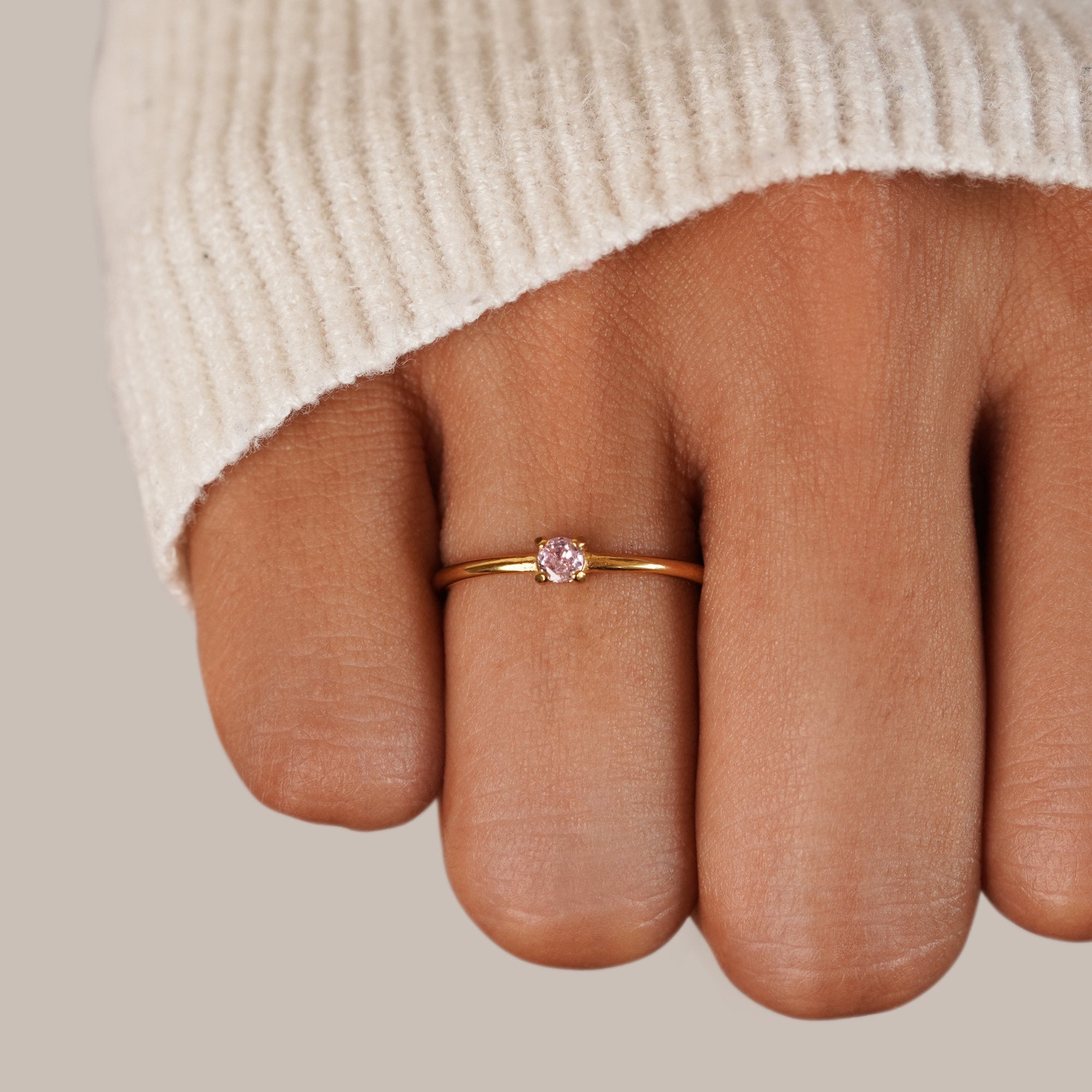 Gold Ring with Birthstone