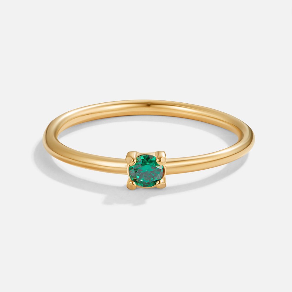 Gold Ring with Birthstone