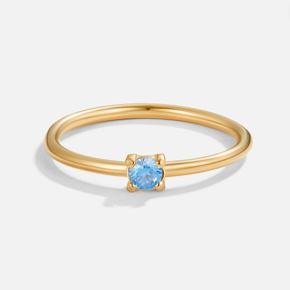 Gold Ring with Birthstone