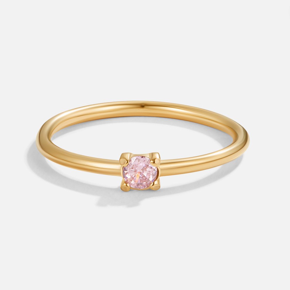 Gold Ring with Birthstone
