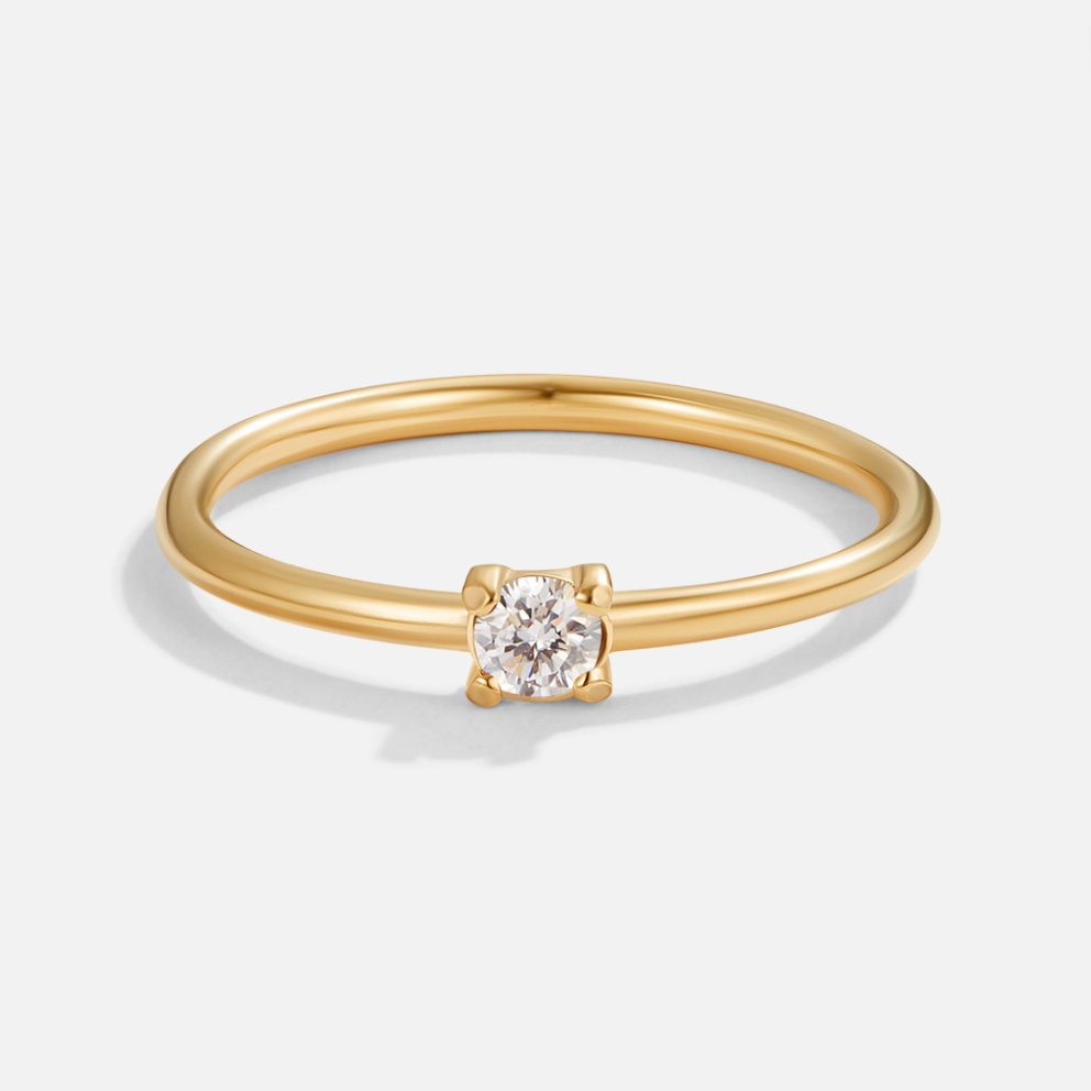 Gold Ring with Birthstone