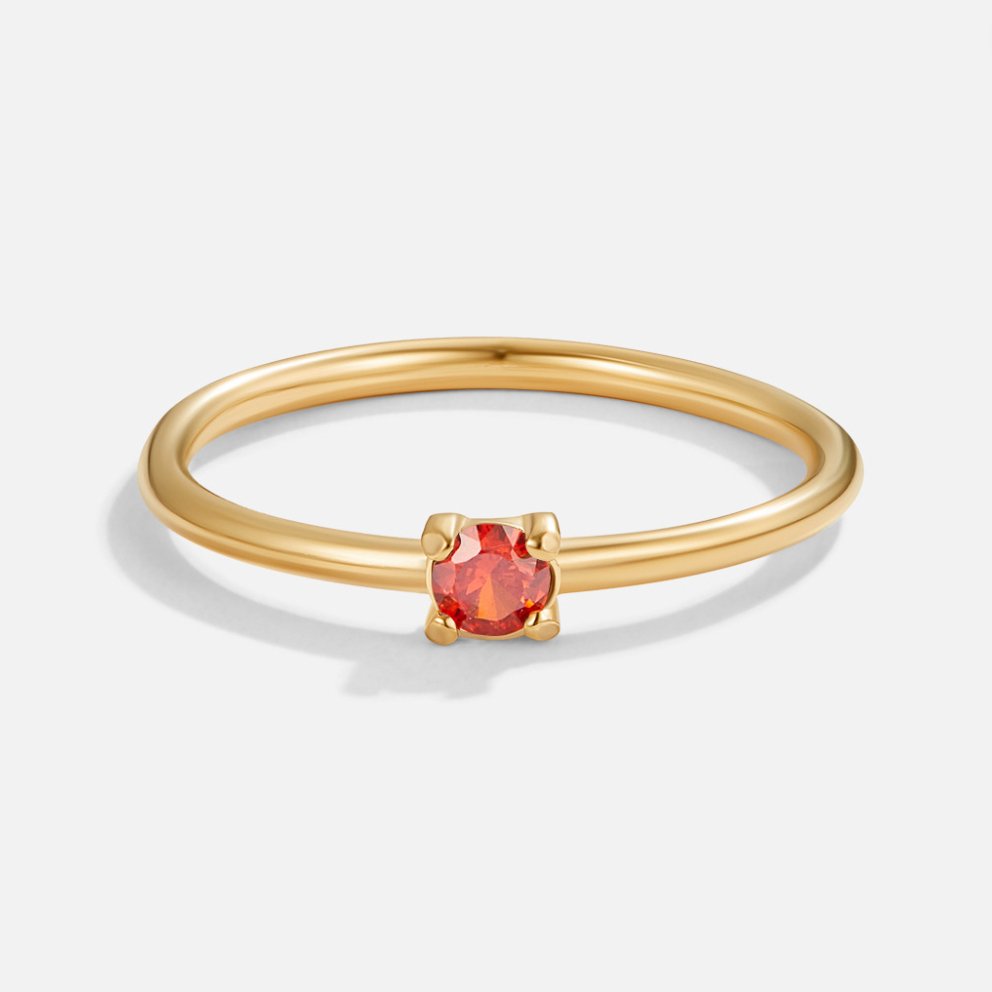 Gold Ring with Birthstone