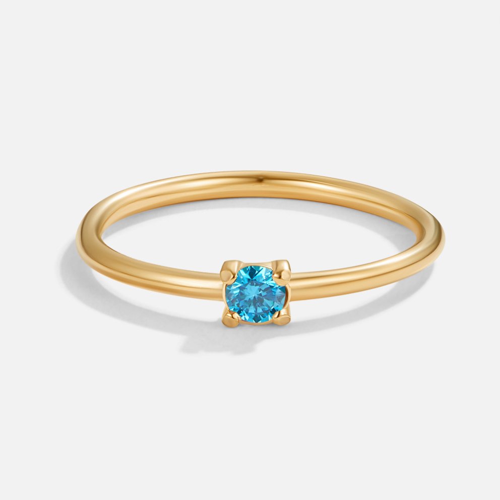 Gold Ring with Birthstone