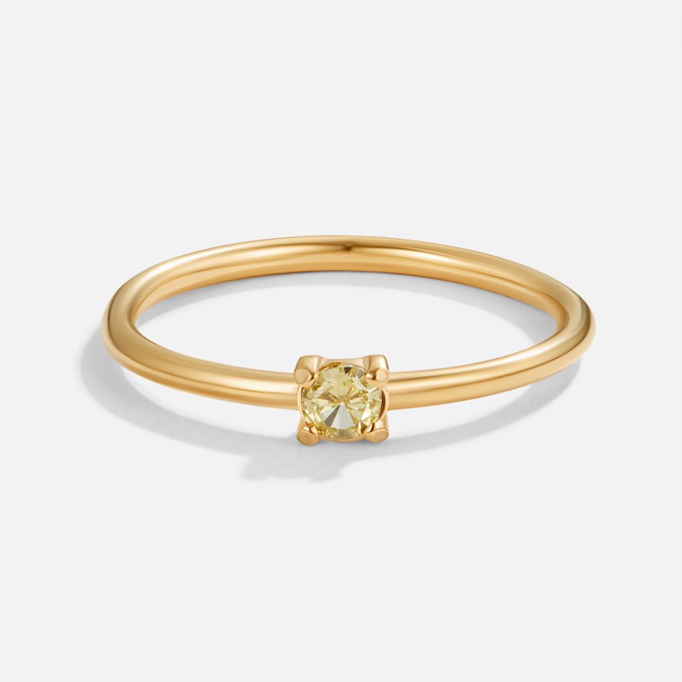 Gold Ring with Birthstone