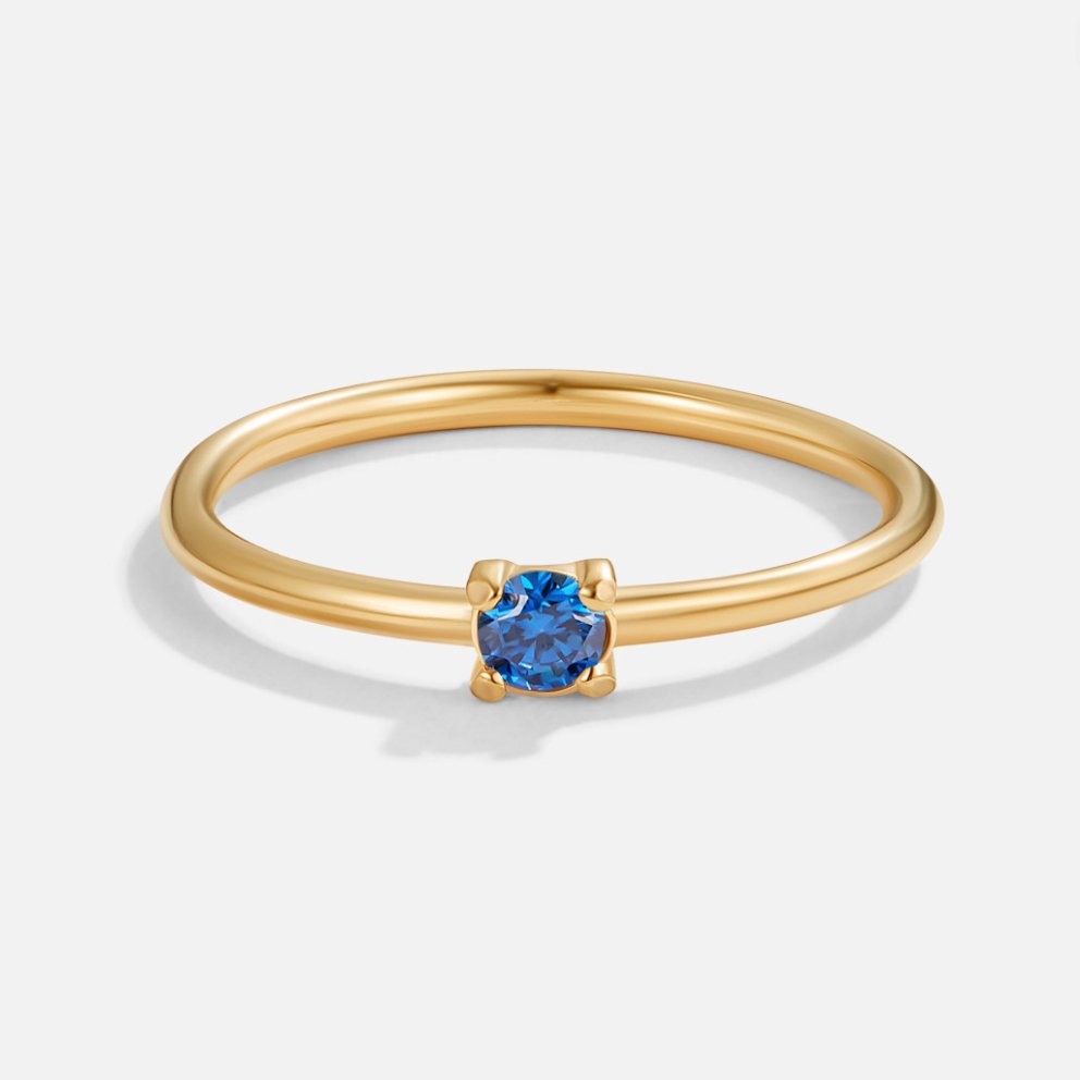 Gold Ring with Birthstone