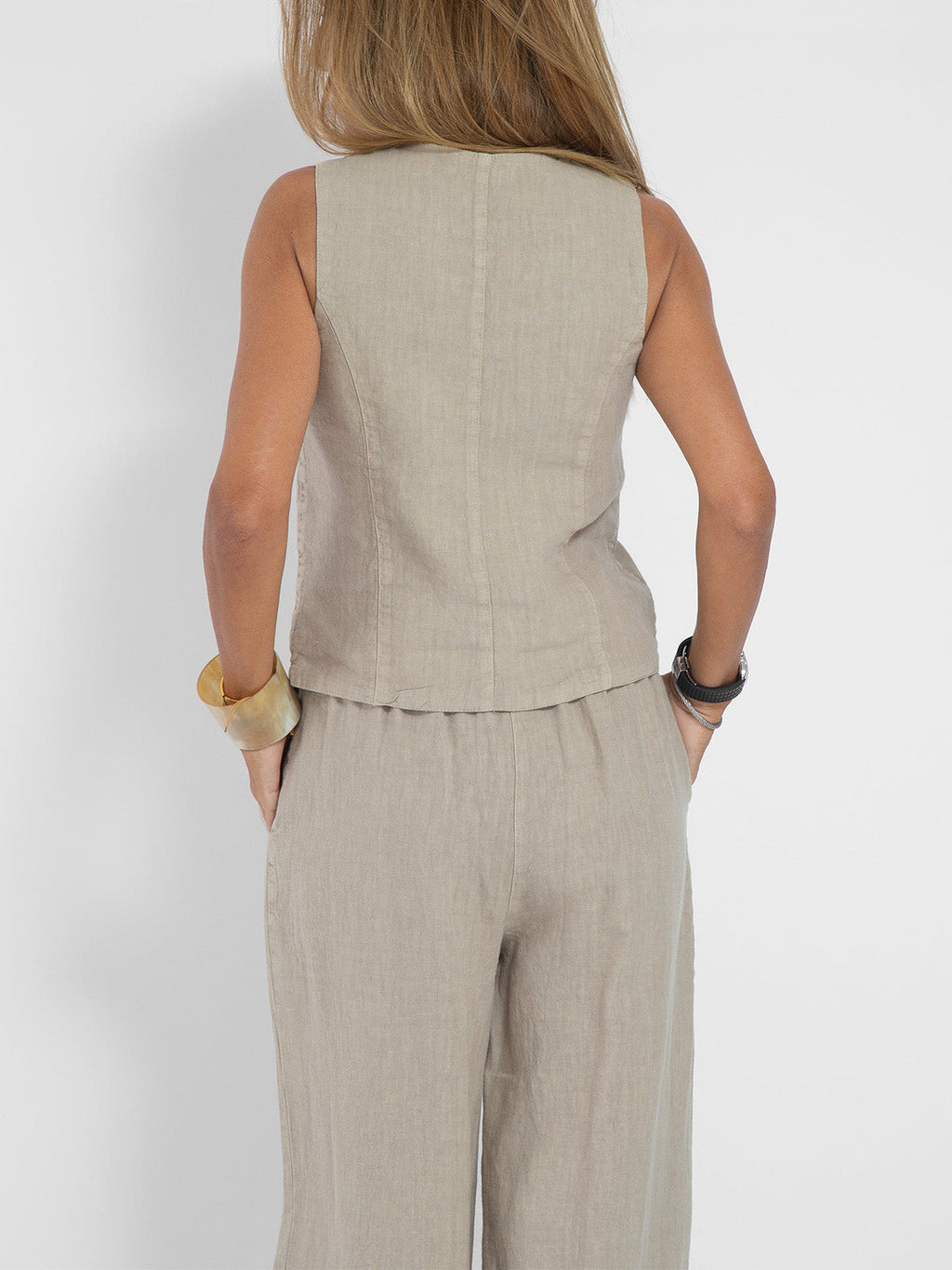 Aira – Co-ord Set Elegant Two-Piece With Waistcoat & Trousers Wide-Leg