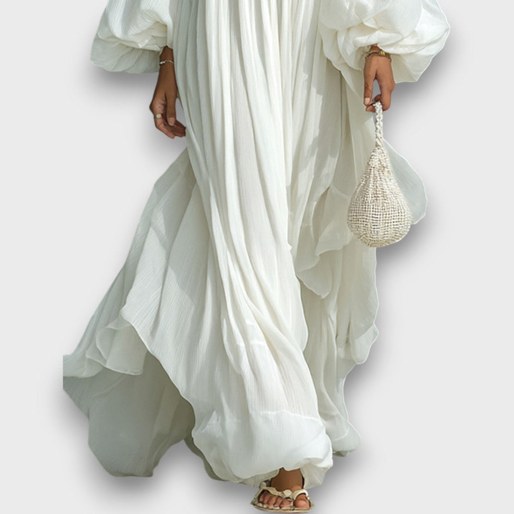 Mila | Elegant White Maxi Dress