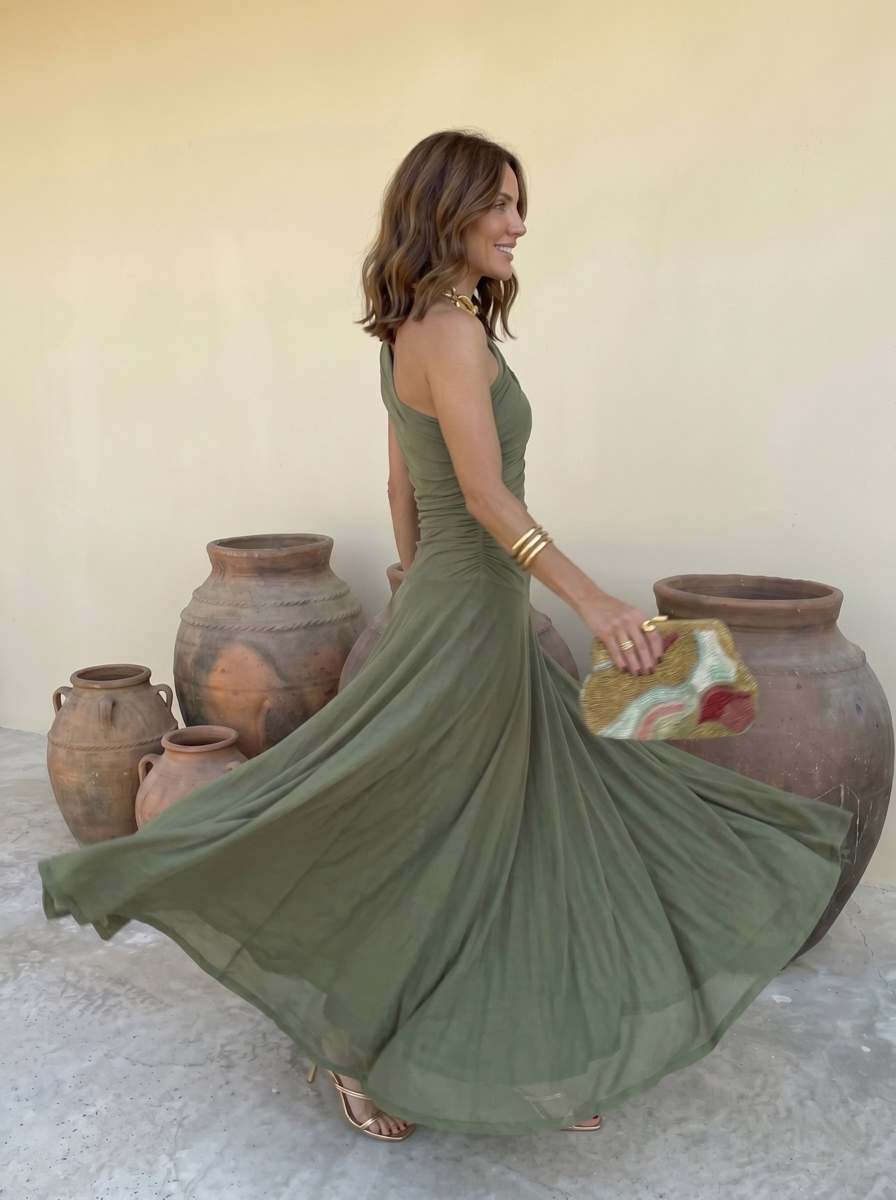 Toledo Maxi Dress in Terracotta