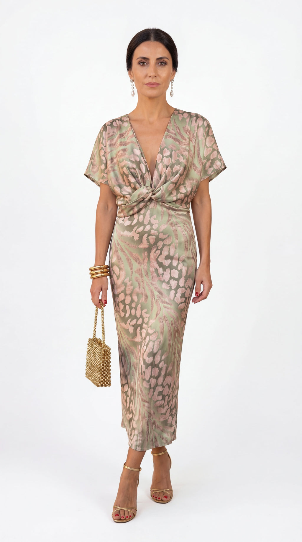 Calandra Copper Midi Dress
