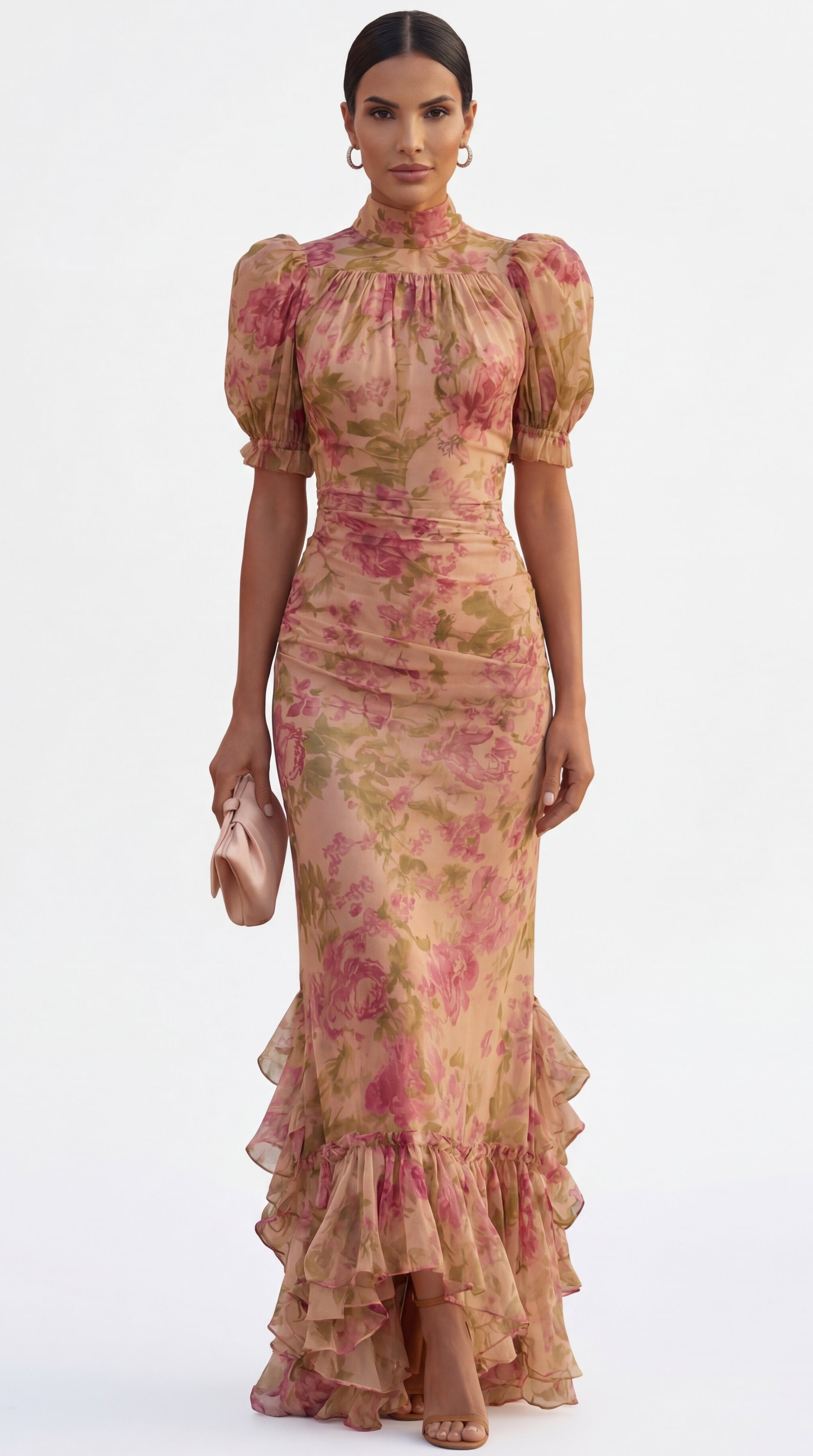 Rosario Watercolour Floral Midi Dress