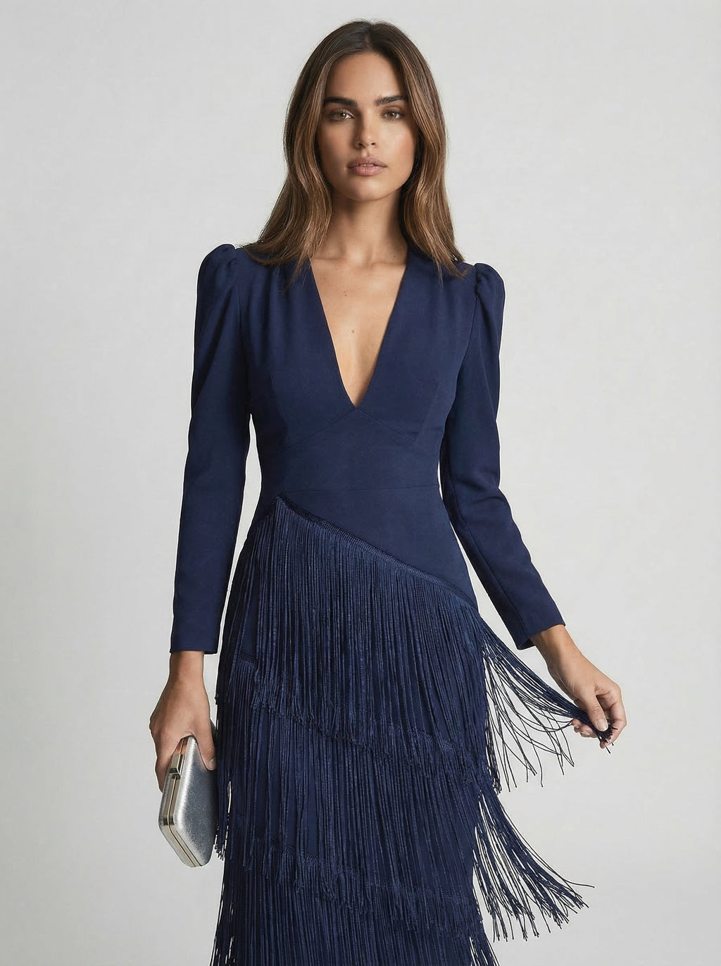 Salvia | Long Fringe Wedding-Guest Dress
