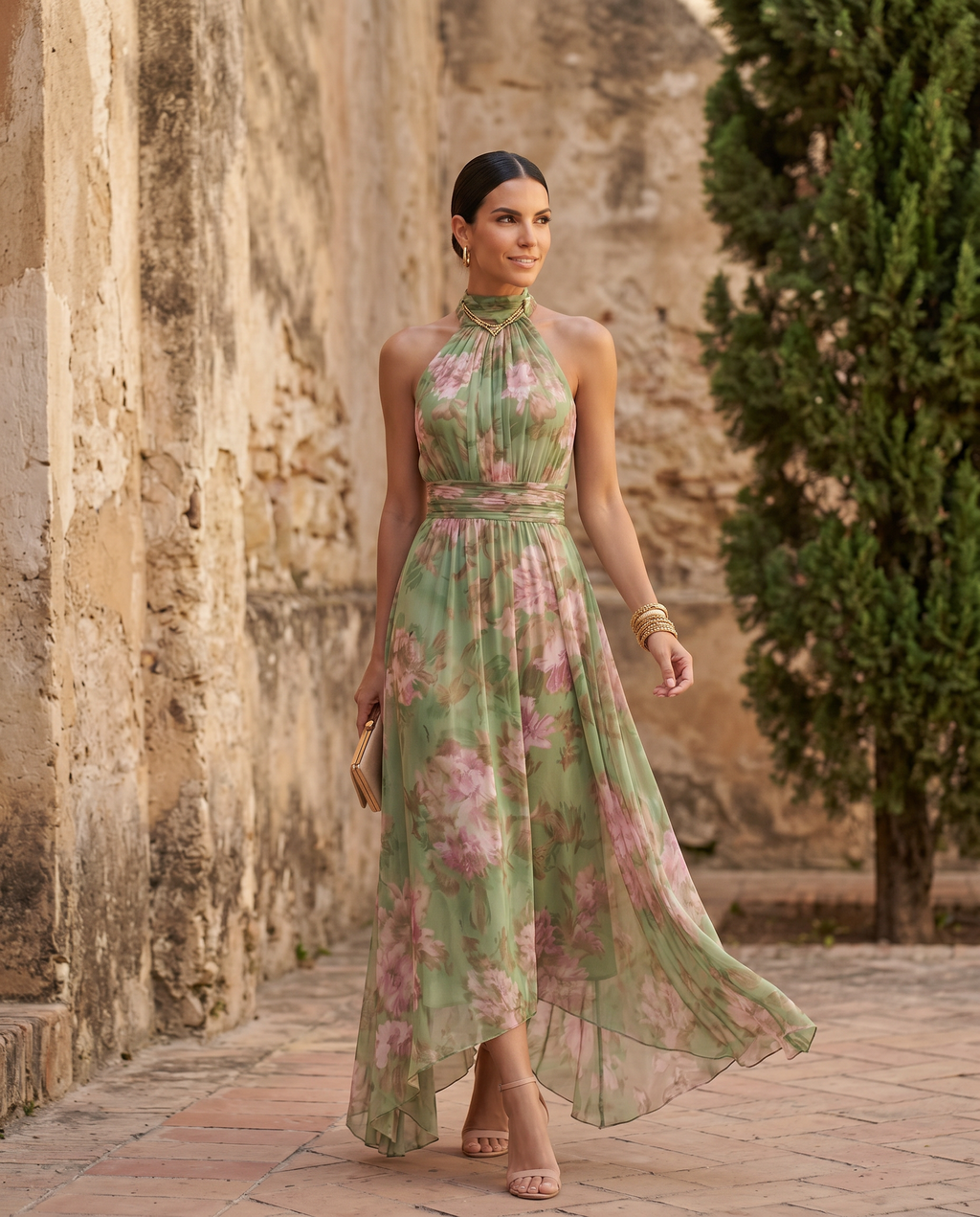 Olivia | Green Maxi Dress