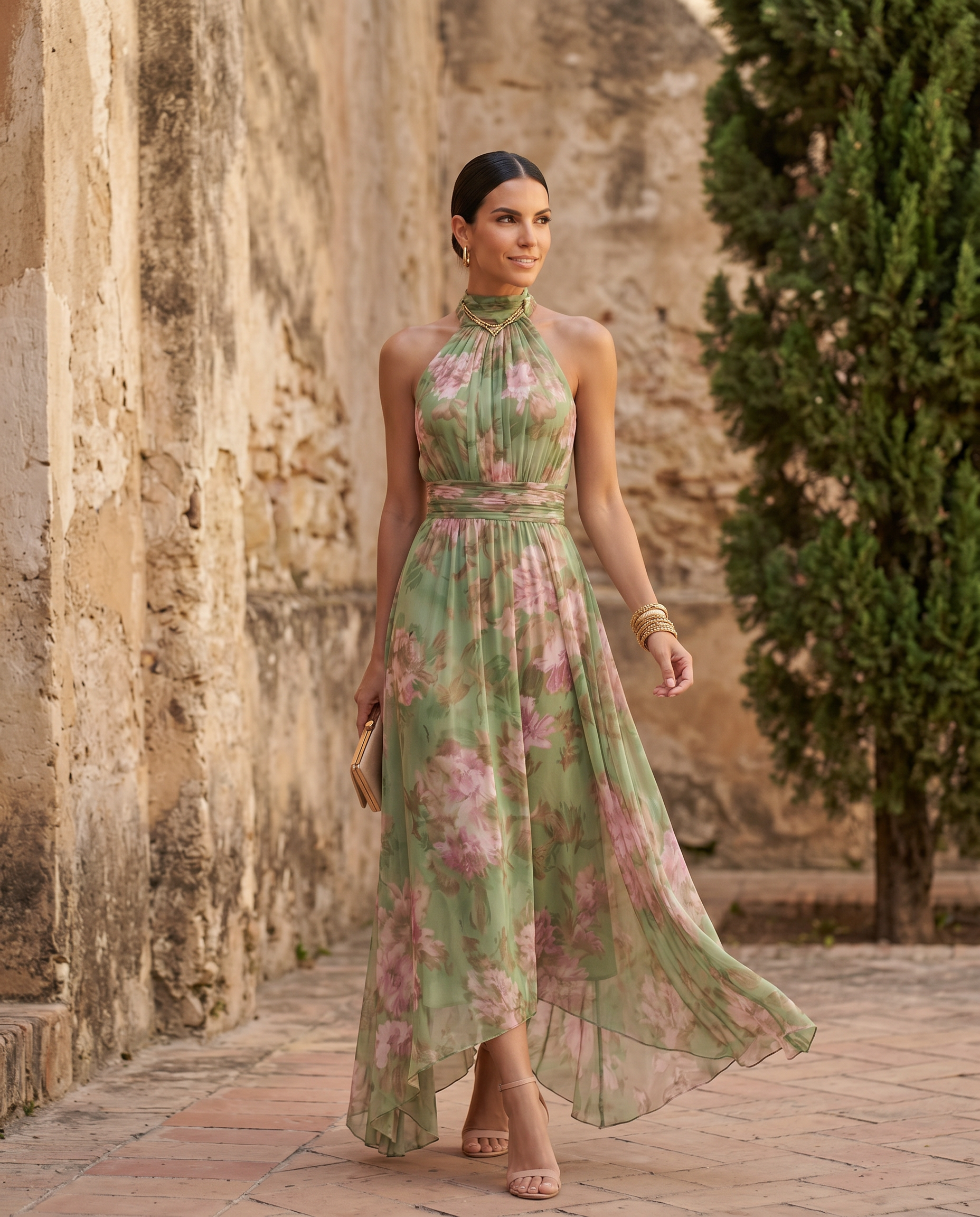 Olivia | Green Maxi Dress