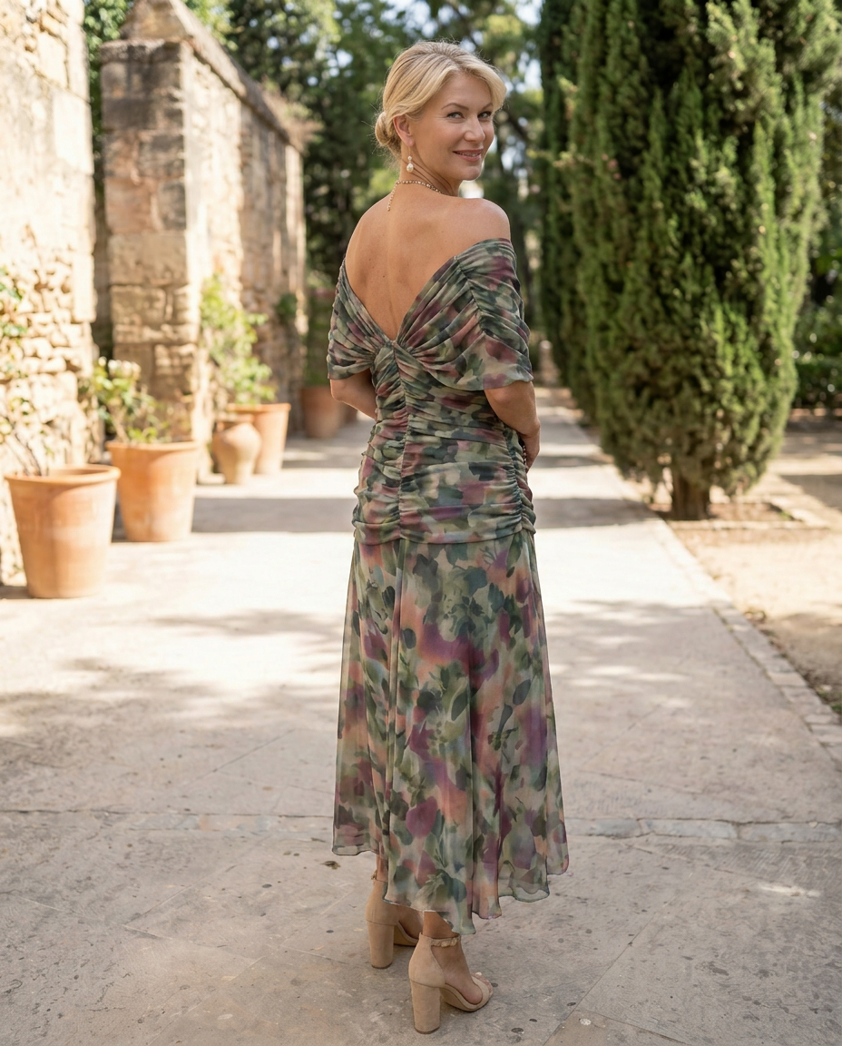 Elegant Maxi Party Dress with Sweetheart Neckline