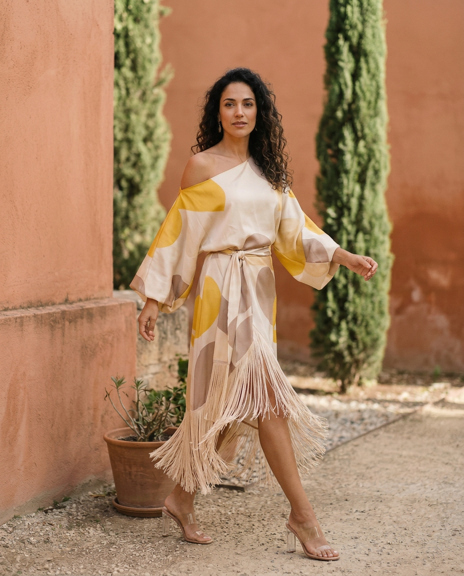 Daniela | Two-Piece Set with Fringe Skirt