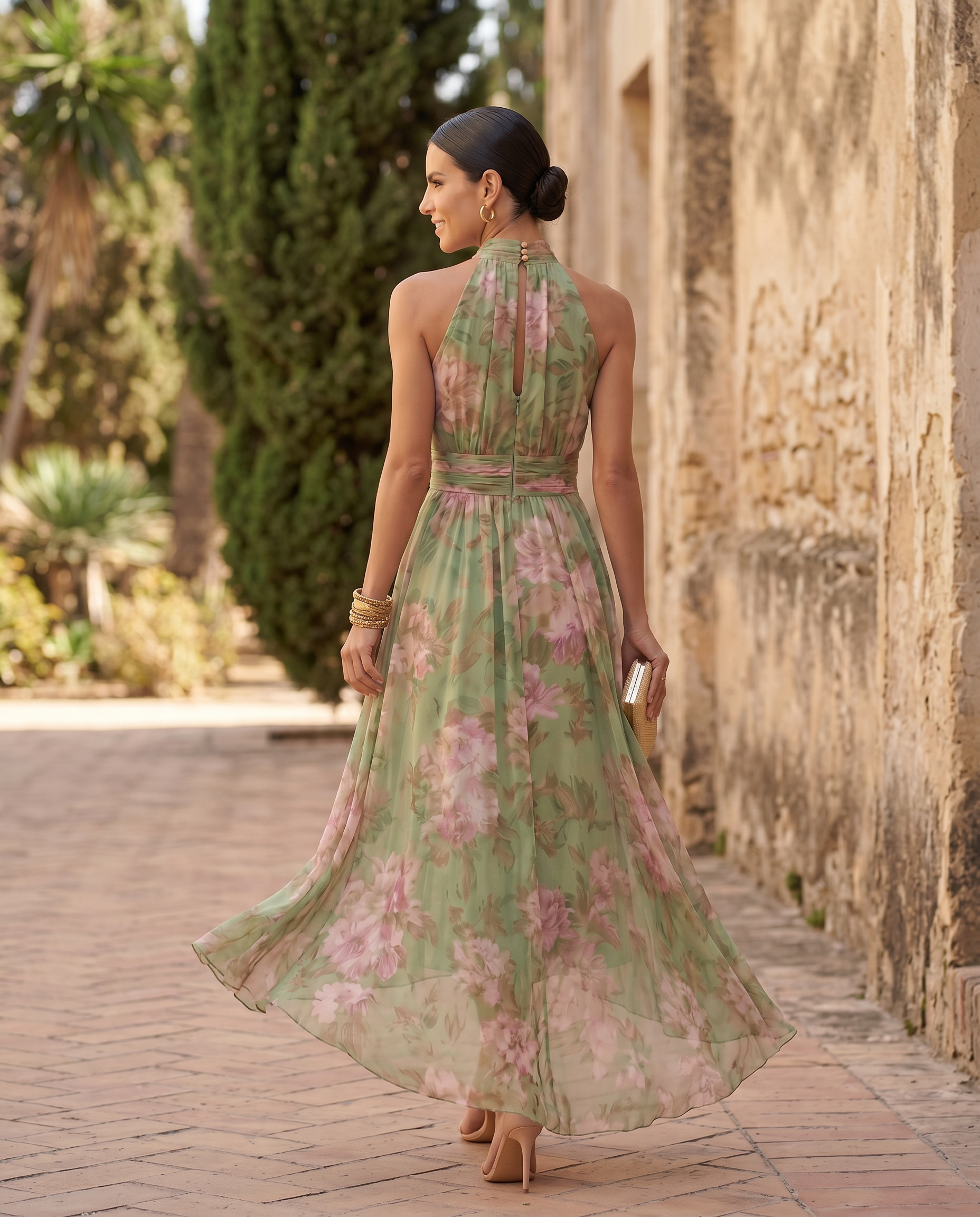 Olivia | Green Maxi Dress