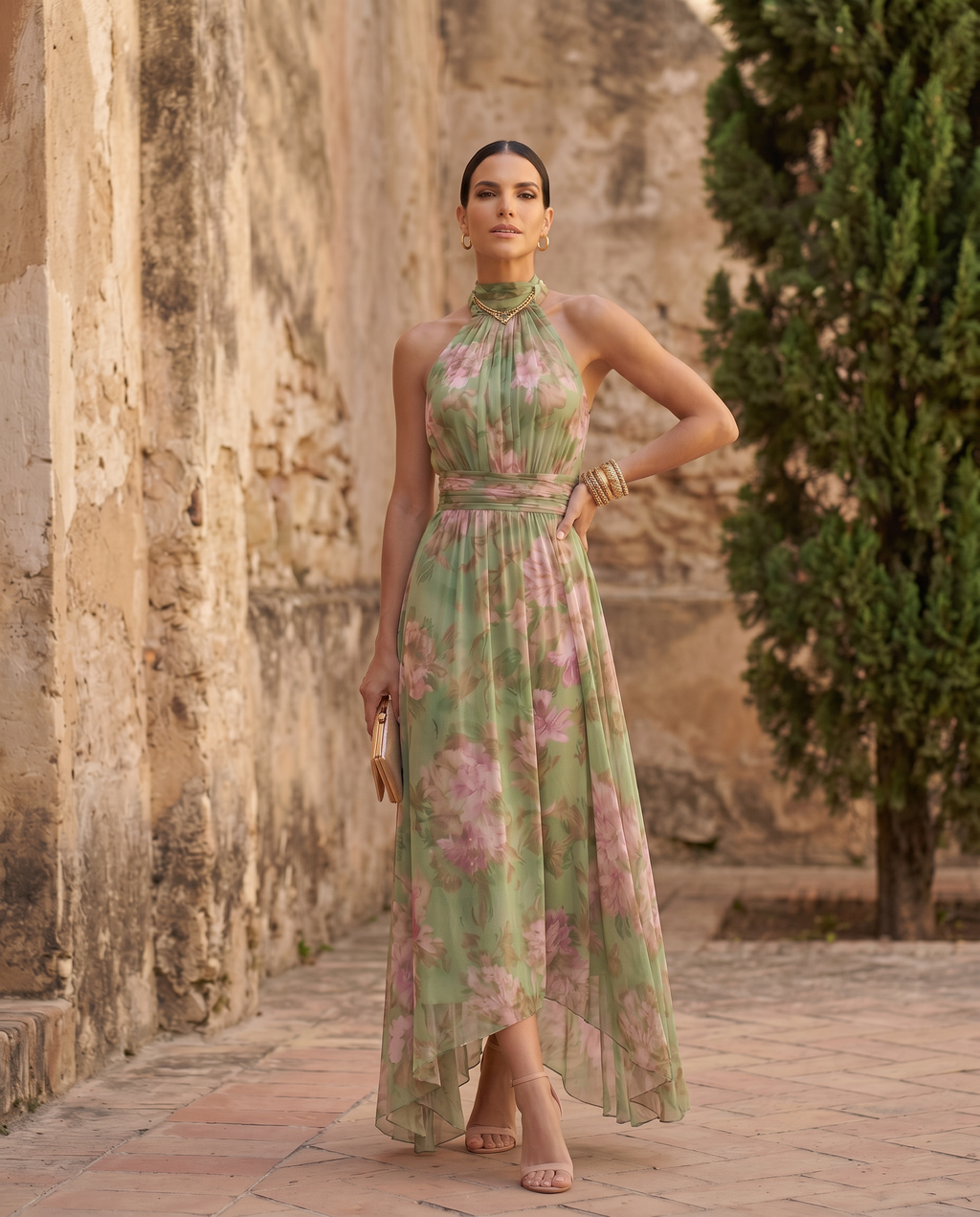 Olivia | Green Maxi Dress