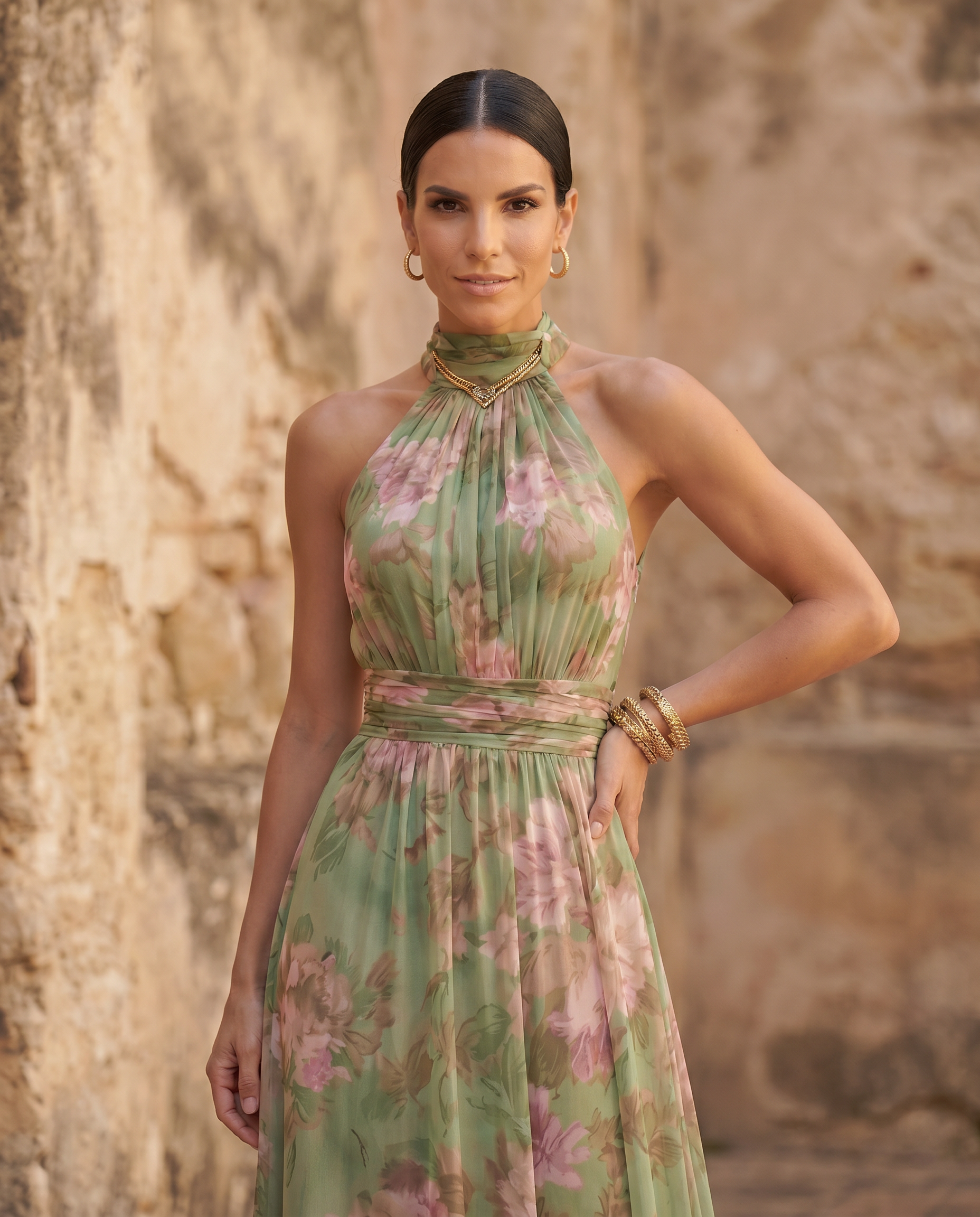 Olivia | Green Maxi Dress