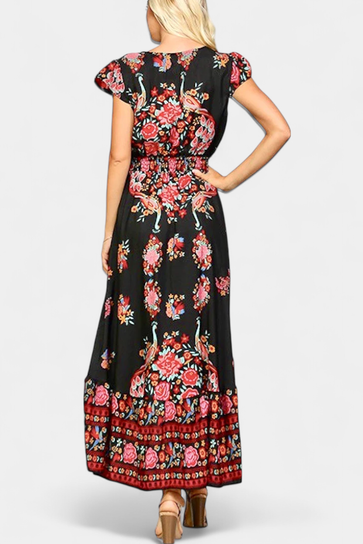 Chiara Bohemian Floral Maxi Dress