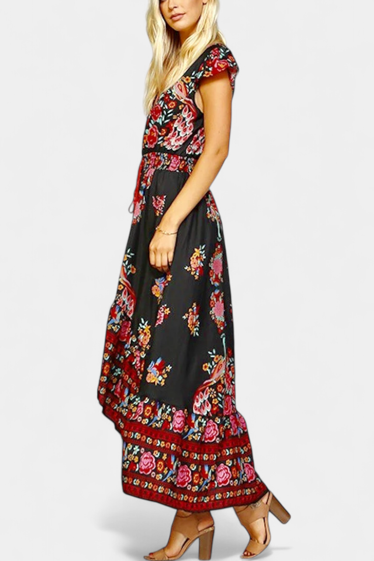 Chiara Bohemian Floral Maxi Dress